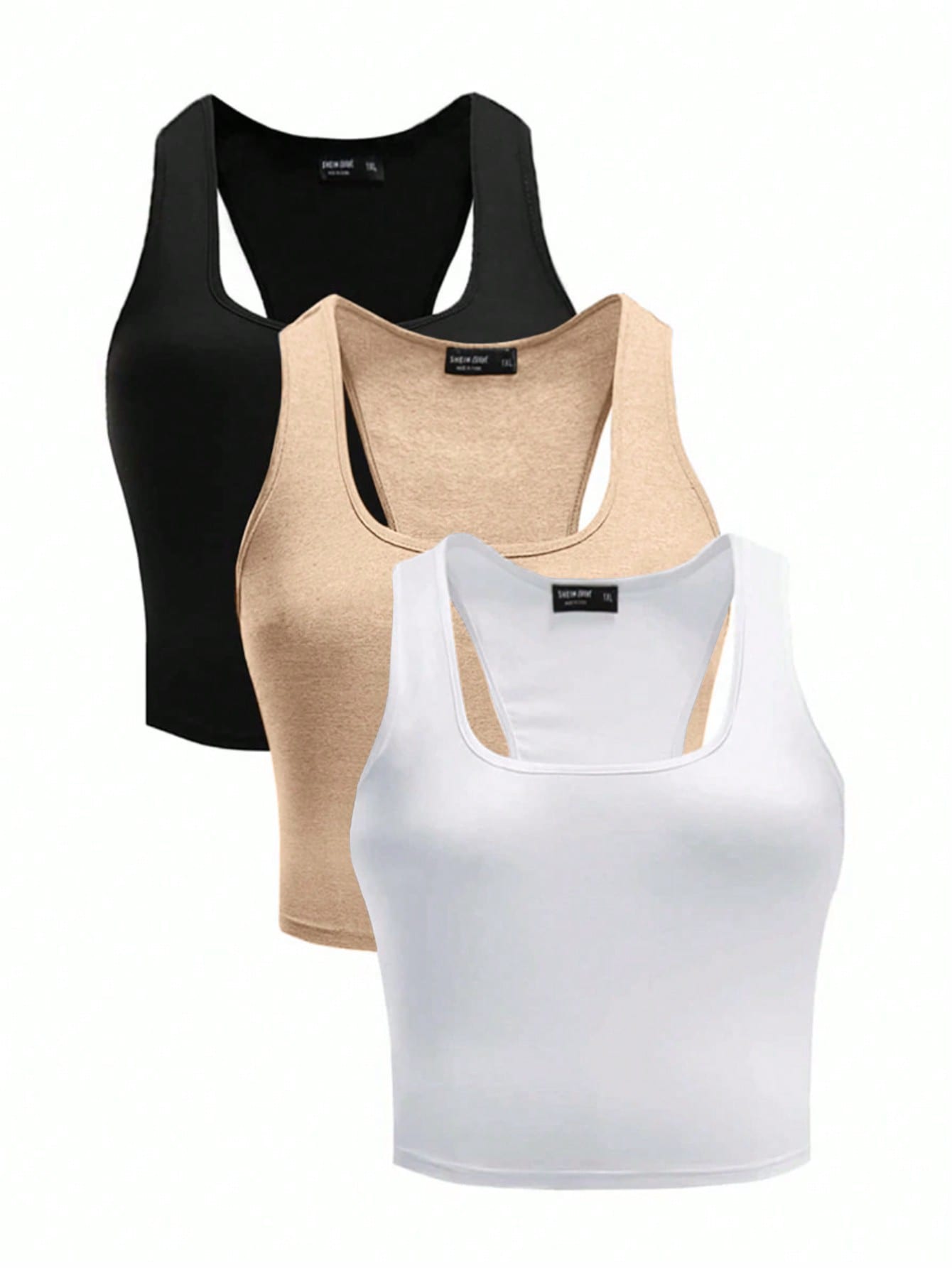 Plus 3Pack Scoop Neck Tank Top