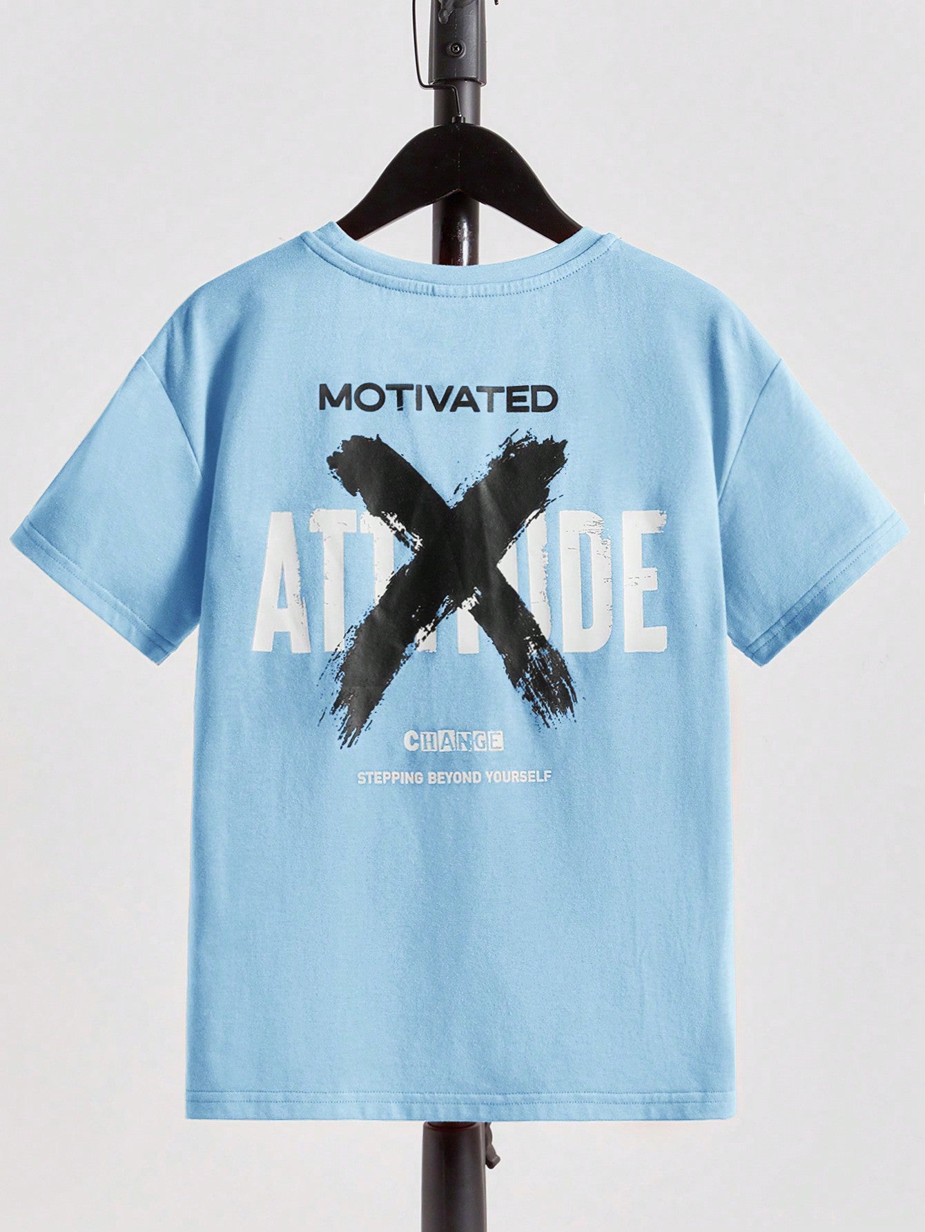 Tween Boy's Slogan Print Drop Shoulder T-Shirt, Simple & Comfortable, Great For Daily Summer Outfits