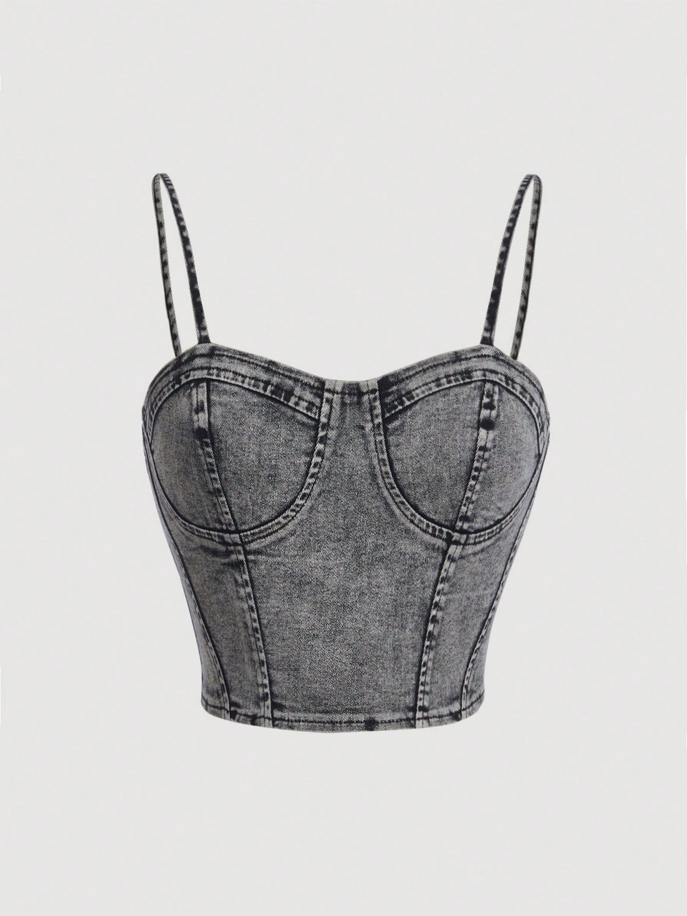 Teen Girls' Casual Denim Camisole Top