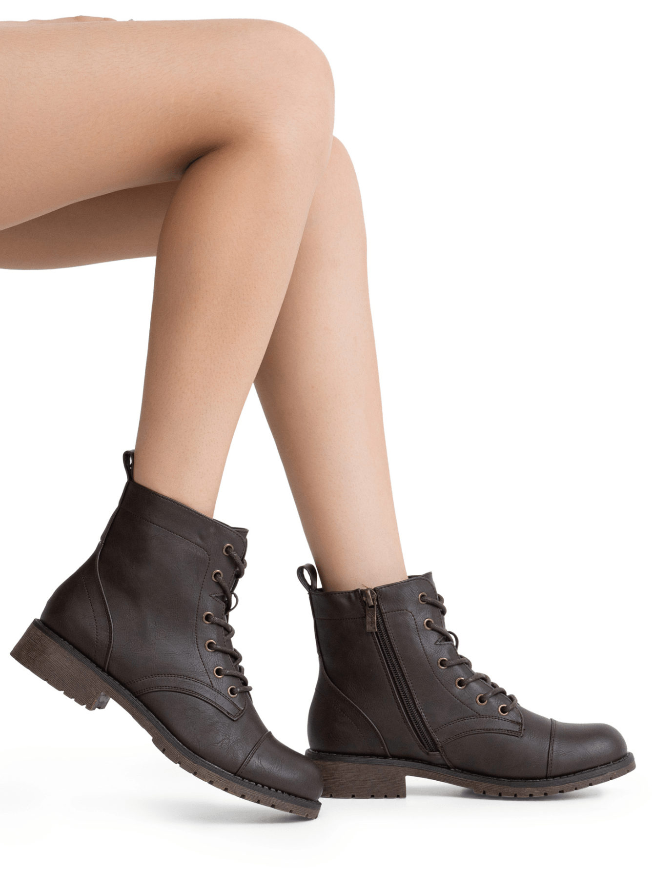 Comfyshoes Women's Lace Up Ankle Boots, Fashion Low Heel Booties