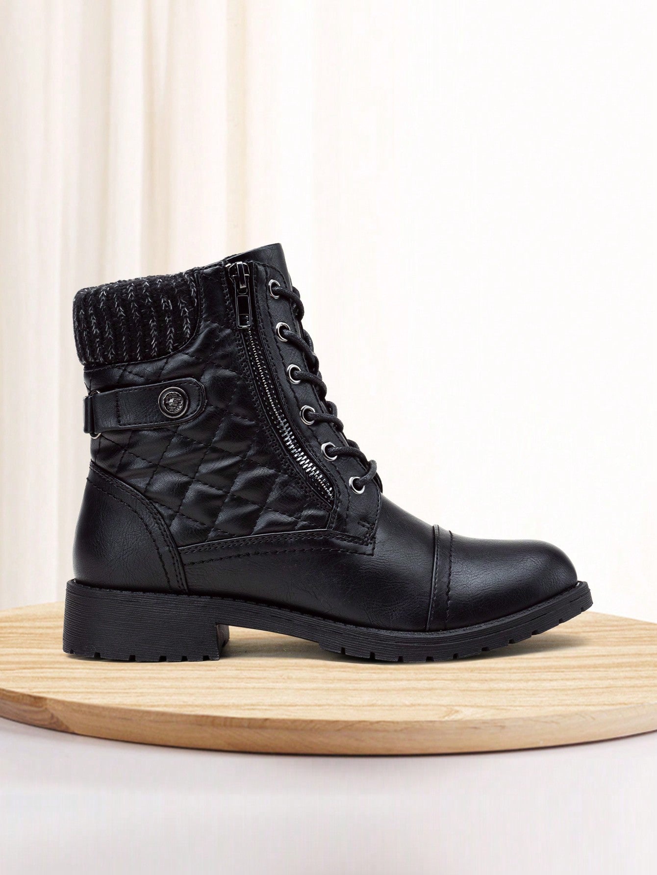 Women's Ankle Boots, Lace-Up Fashion Combat Booties 2024