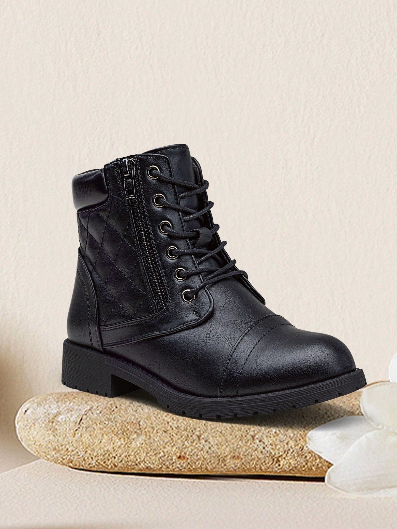 Women's Ankle Boots, Lace-Up Fashion Combat Booties 2024