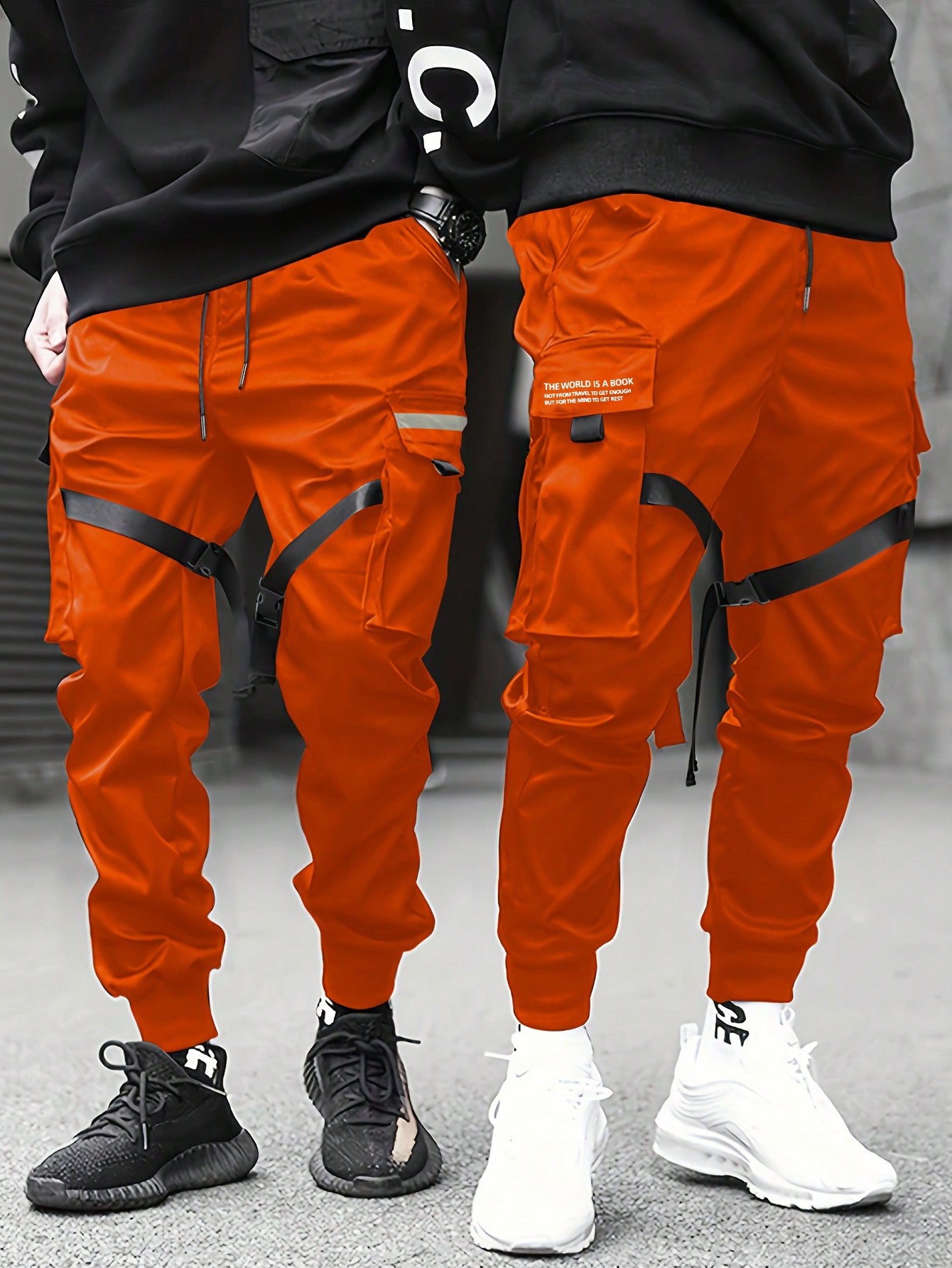 Men 1pc Buckle Strap Detail Flap Pocket Cargo Pants