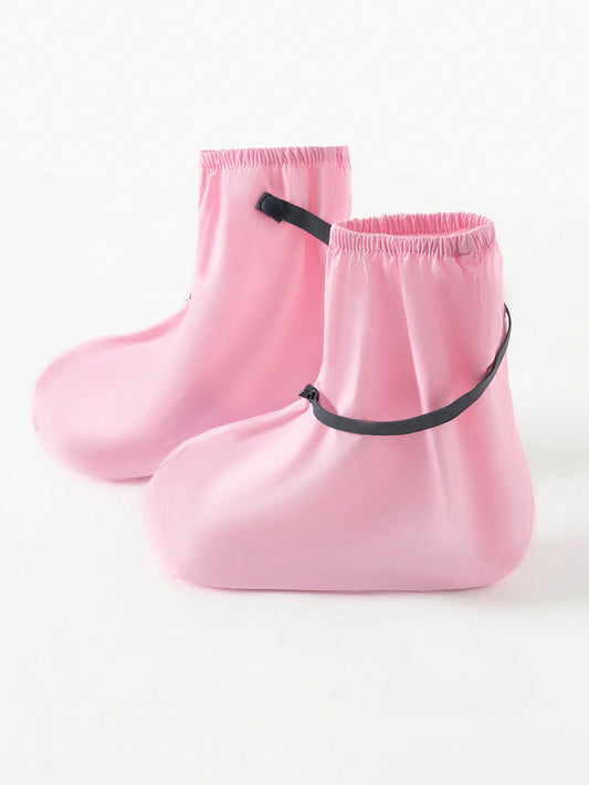 Girls' Pink 3d Waterproof Shoe Cover For All Seasons