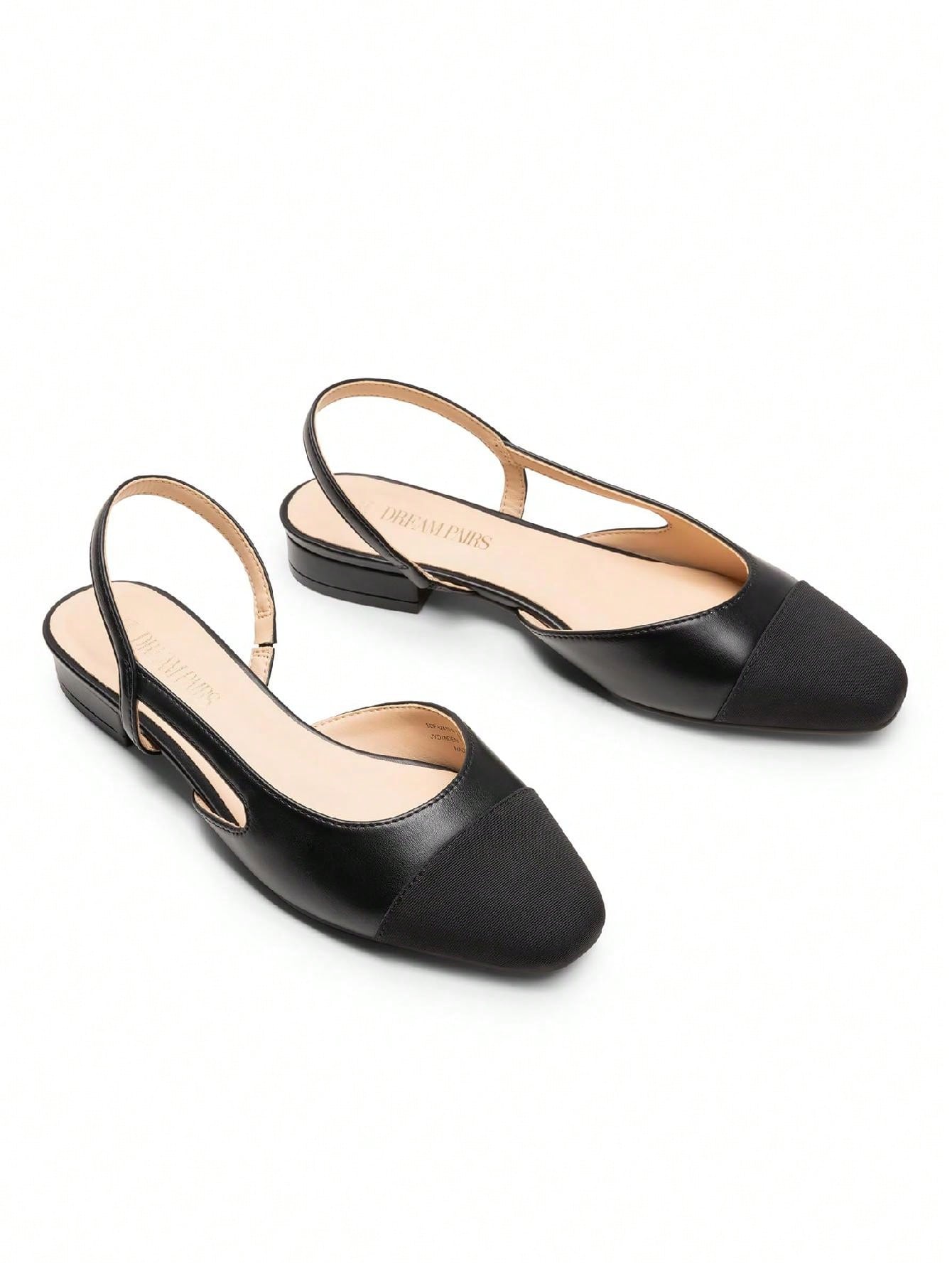 Women's Flats Shoes Square Toe Low Heel Slingback Flats Dressy Casual Work Office Party Dress