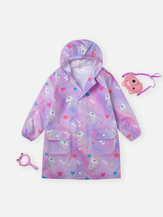 Unicorn Printed Children's Raincoat