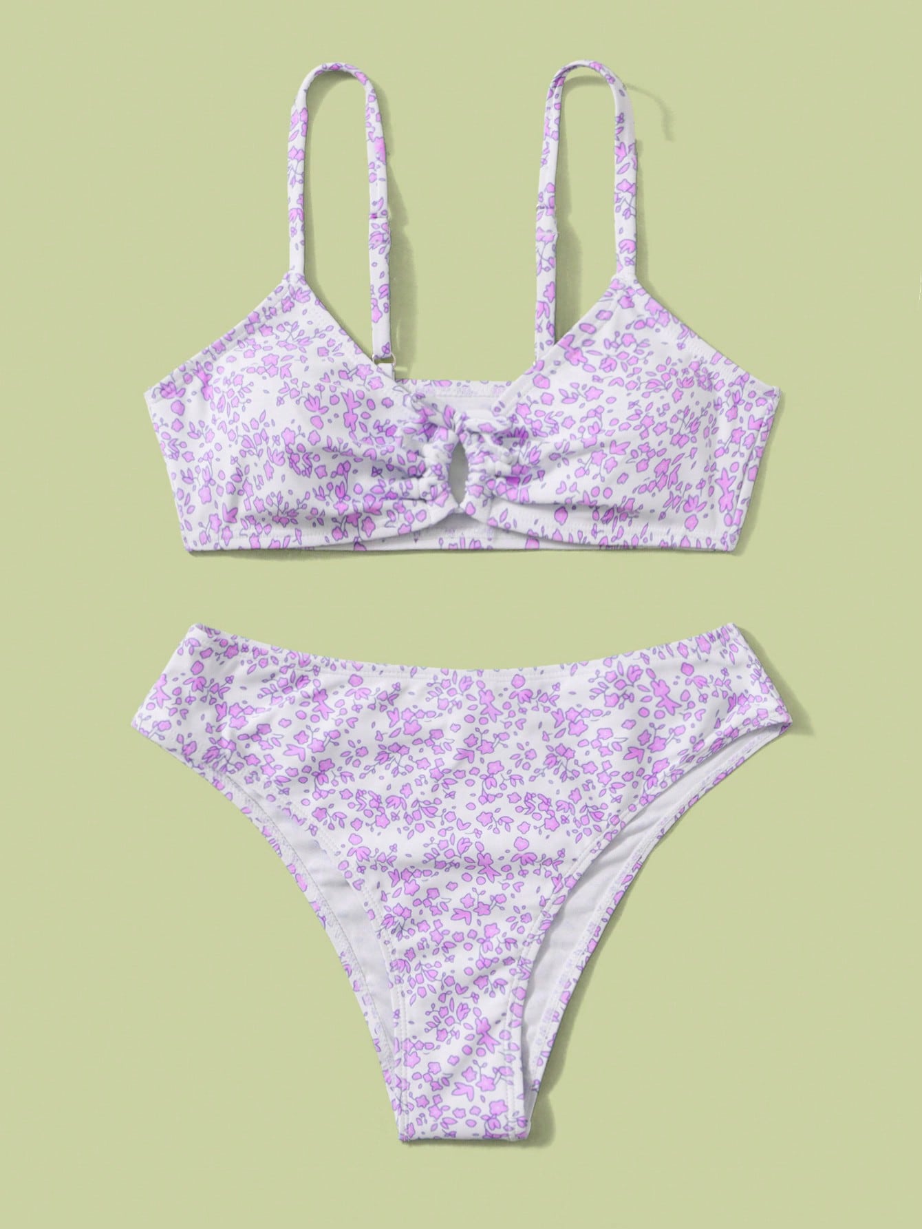 Teen Girls Ditsy Floral Bikini Set Summer Beach