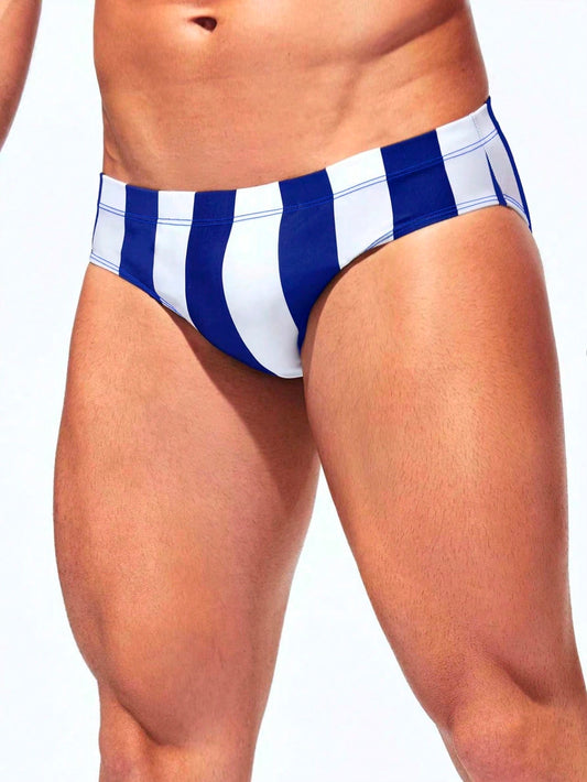 Men's Striped Swim Trunks