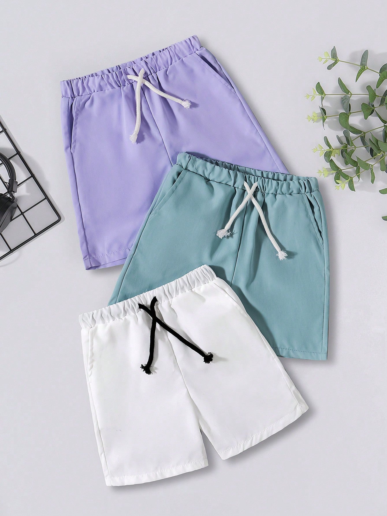 Young Boy Leisure Comfortable Loose Shorts 3pcs/Set