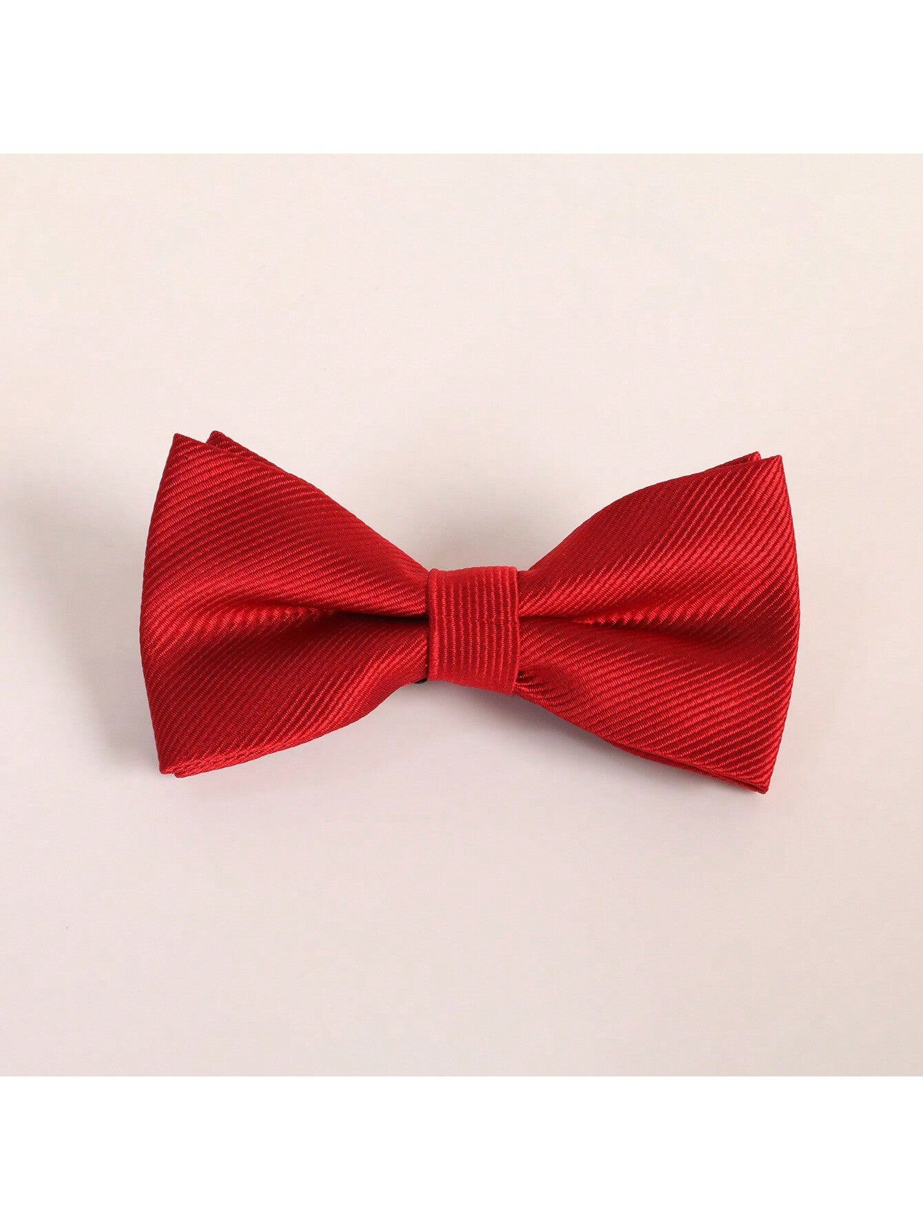 1pc Children's Red Diagonal Striped Bow Tie For Daily & Festive Occasions