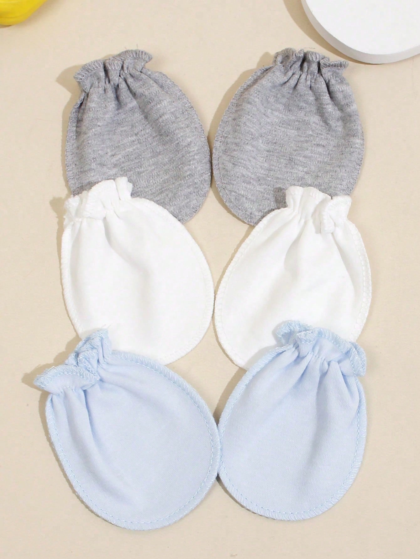 3pairs/pack Newborn Anti-scratch Mittens & Protection Cover