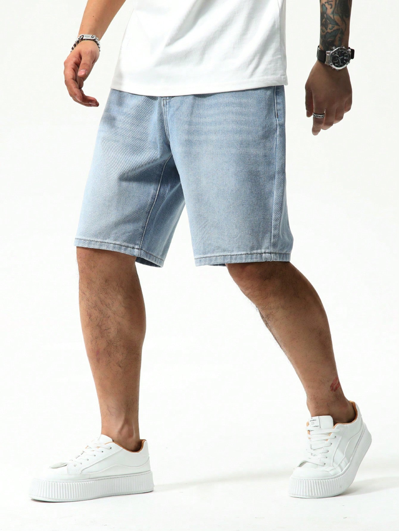 Men's Denim Shorts With Pockets