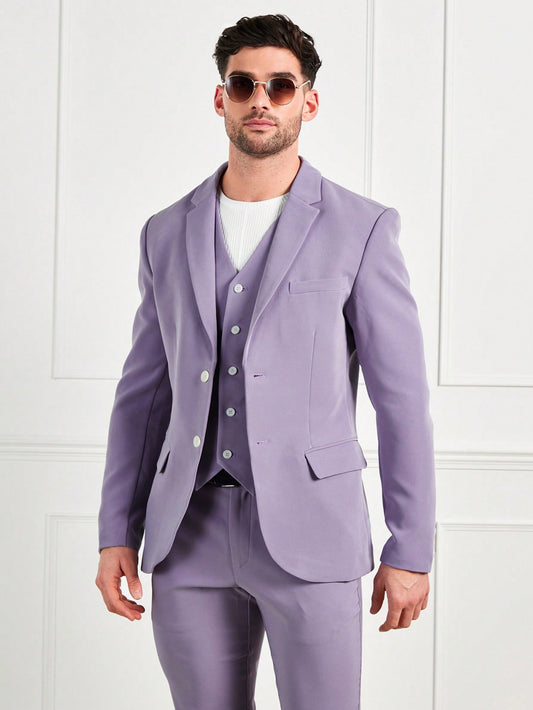 Forever 21 Men's Purple Slim Fit Blazer