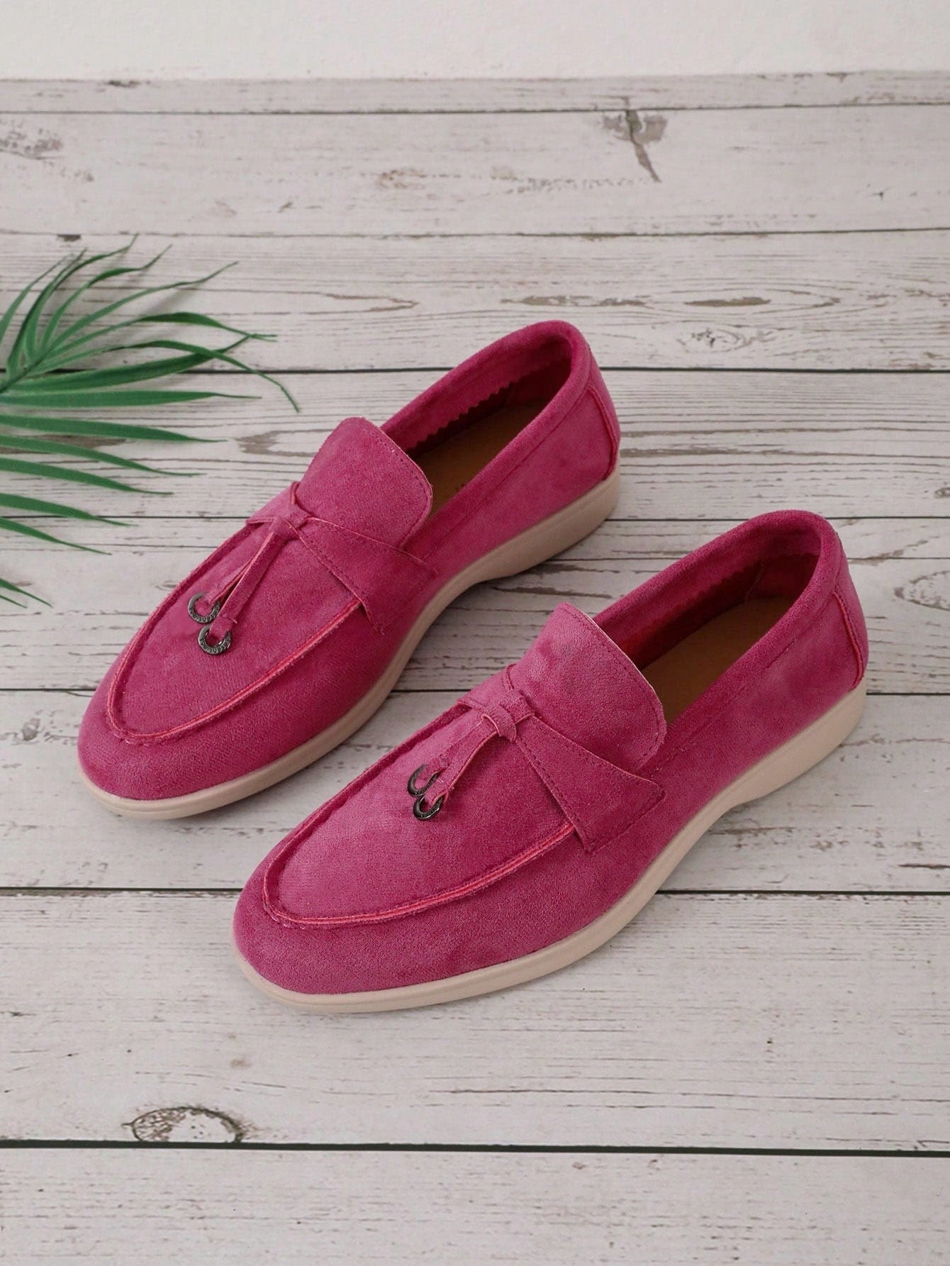 Women's Loafers With Soft Sole, Casual Flat British Style Slip-On Shoes, Single Leather Shoes