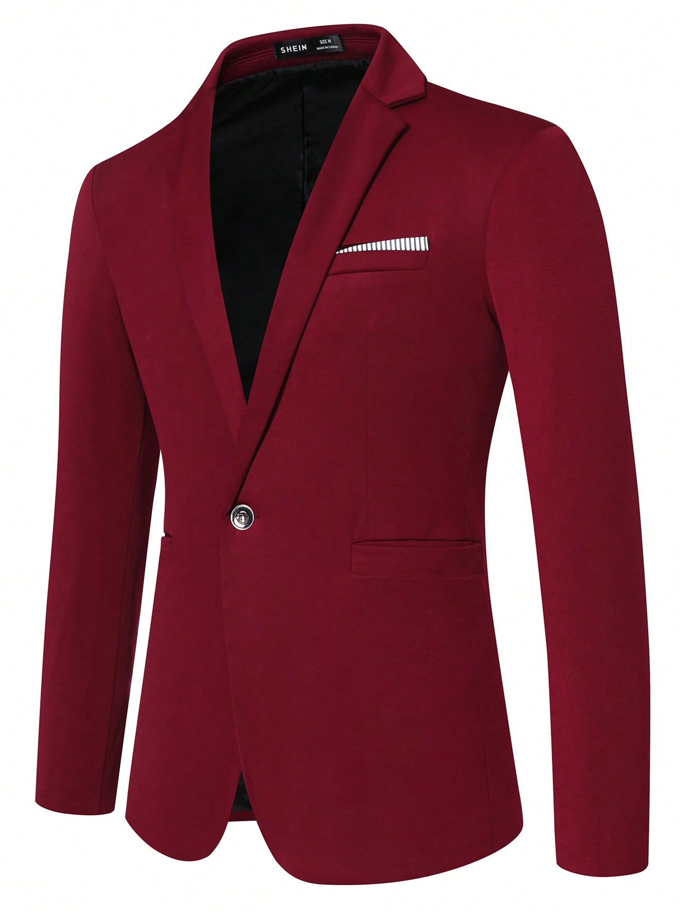 Men's Lapel Collar Long Sleeve Suit Jacket