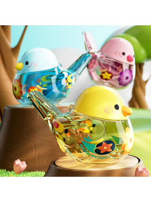 1pc Children's Toy Bird Shaped Whistle With Colorful Painting And Water-Controlled Changeable Tone