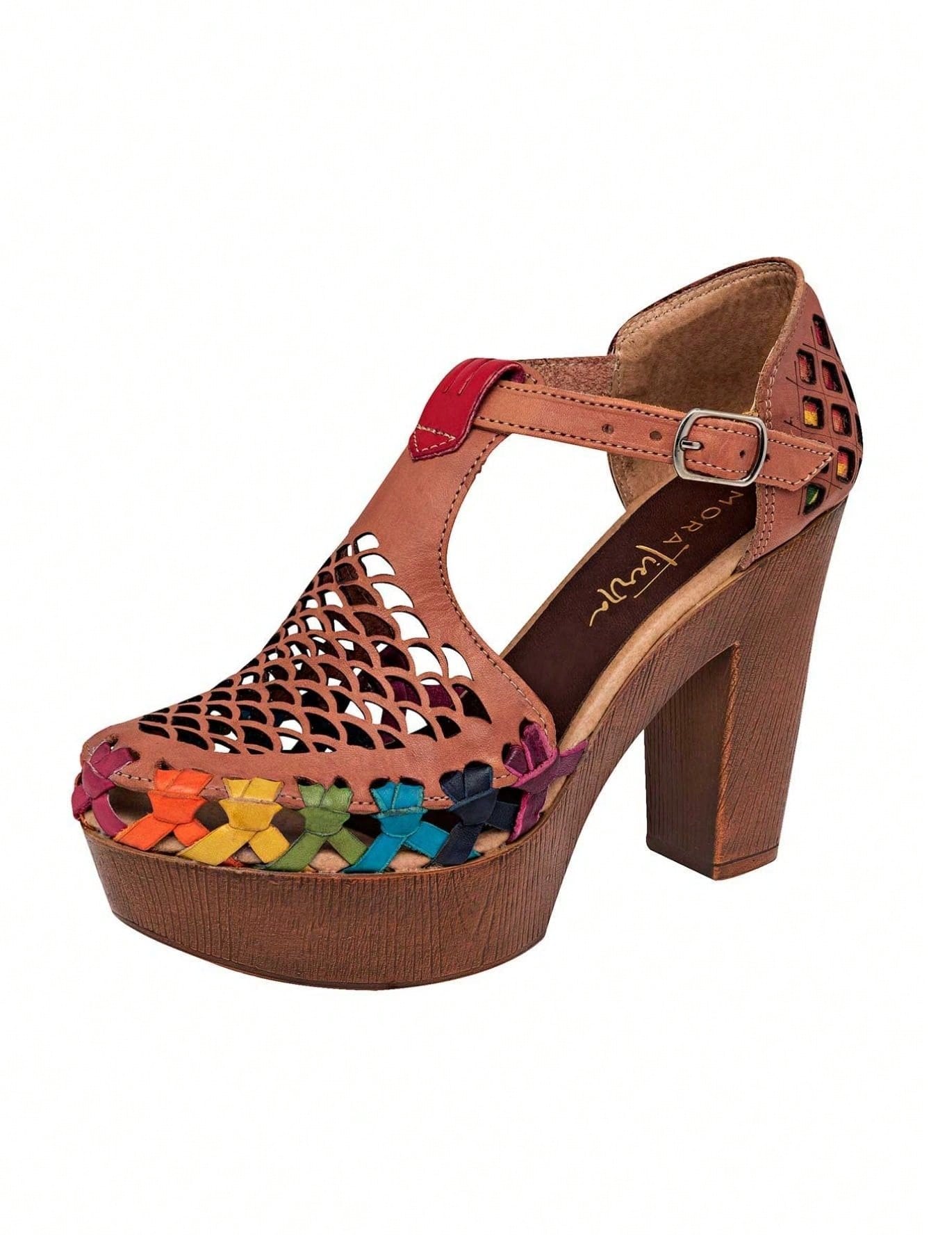 Moramora Handcrafted Leather  Open Pump / Sandal Multicoloured For Women