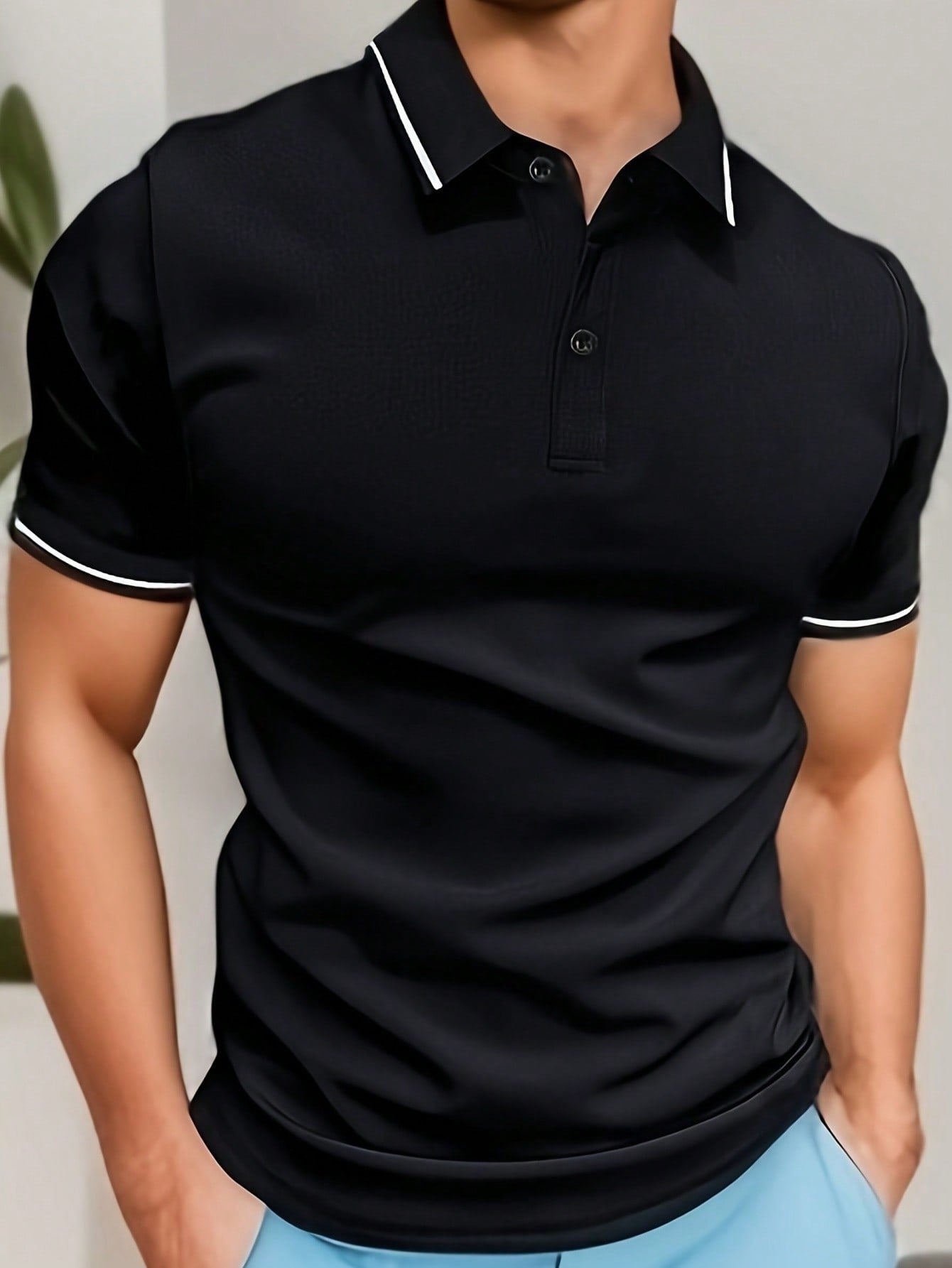 Men's Summer Short Sleeve Polo With Rabbit Skeleton Print, Vintage Turn-Down Collar, Slim Fit Sports Leisure Shirt, Stylish Outdoor Casual Tops