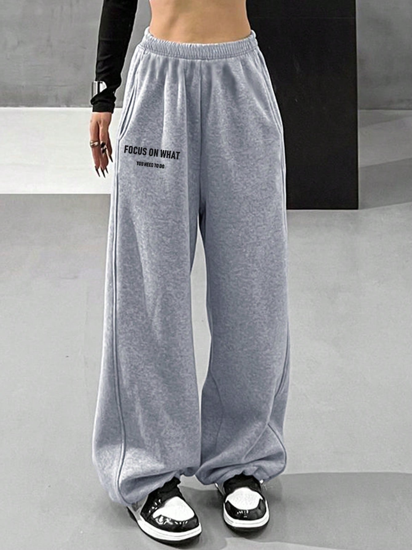 Plus Size Women's Printed Simple Daily Casual Sweatpants