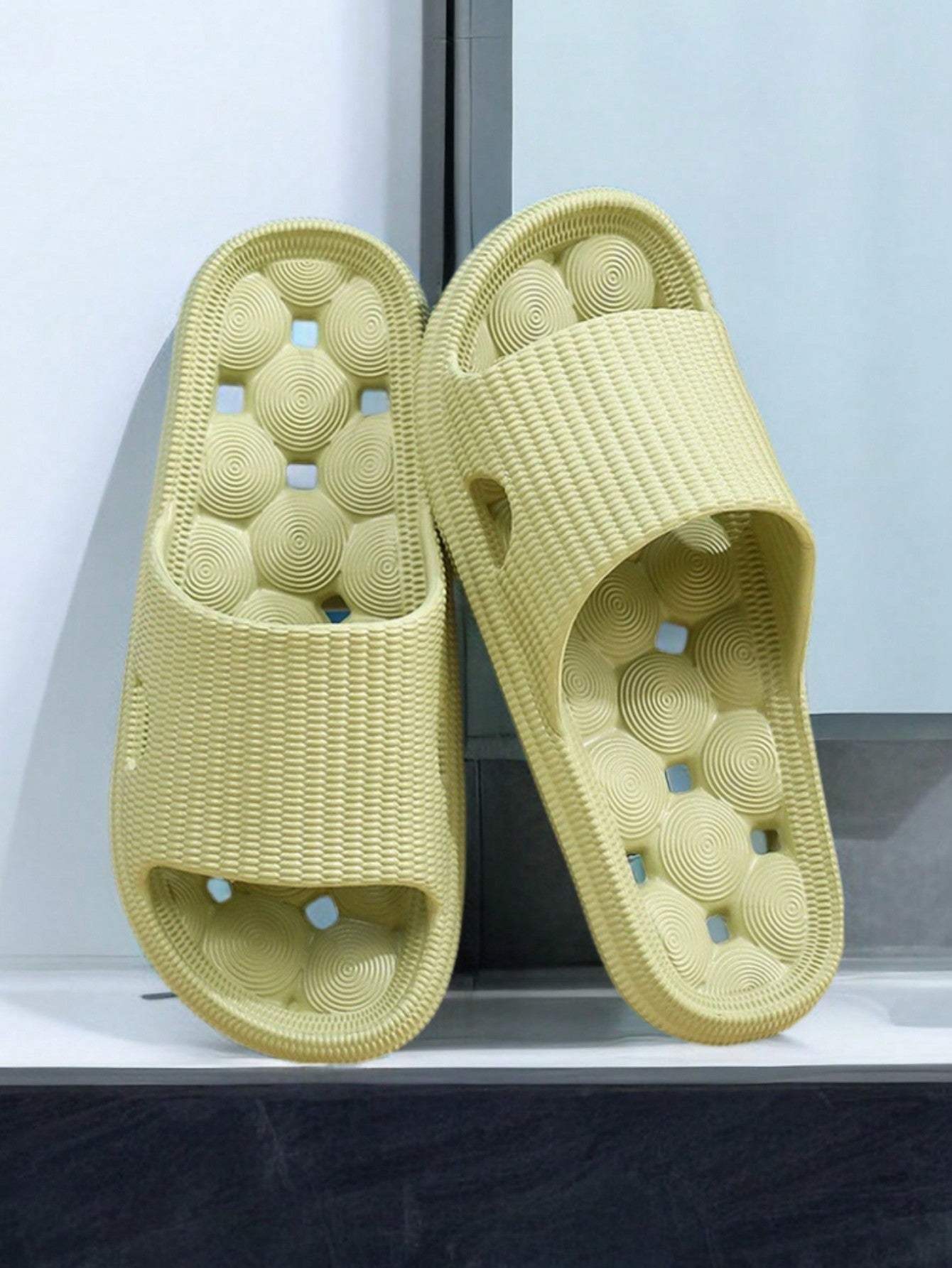 Unisex Summer Eva Shower Shoes With Holes For Drainage, Slip-Resistance, Quick-Drying, Lightweight, Antibacterial And Anti-Odor Functions, For Indoor, Bathroom, Swimming Pool, Beach, Vacation, Hotel, And More