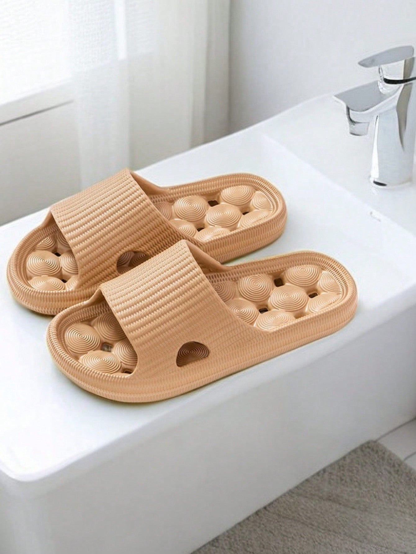 Unisex Summer Eva Shower Shoes With Holes For Drainage, Slip-Resistance, Quick-Drying, Lightweight, Antibacterial And Anti-Odor Functions, For Indoor, Bathroom, Swimming Pool, Beach, Vacation, Hotel, And More