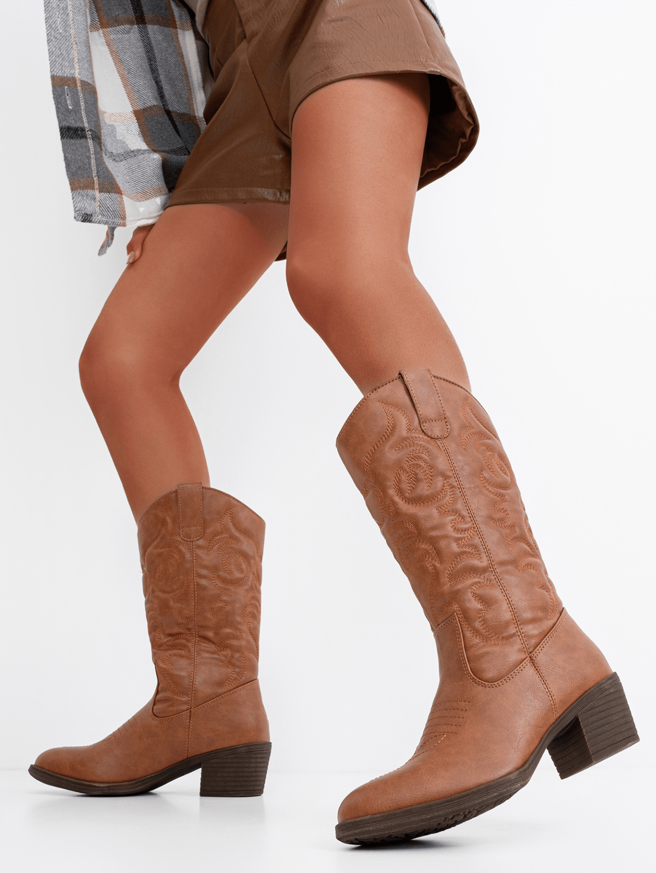 Comfyshoes Women's Cowboy Knee High Booties For Women