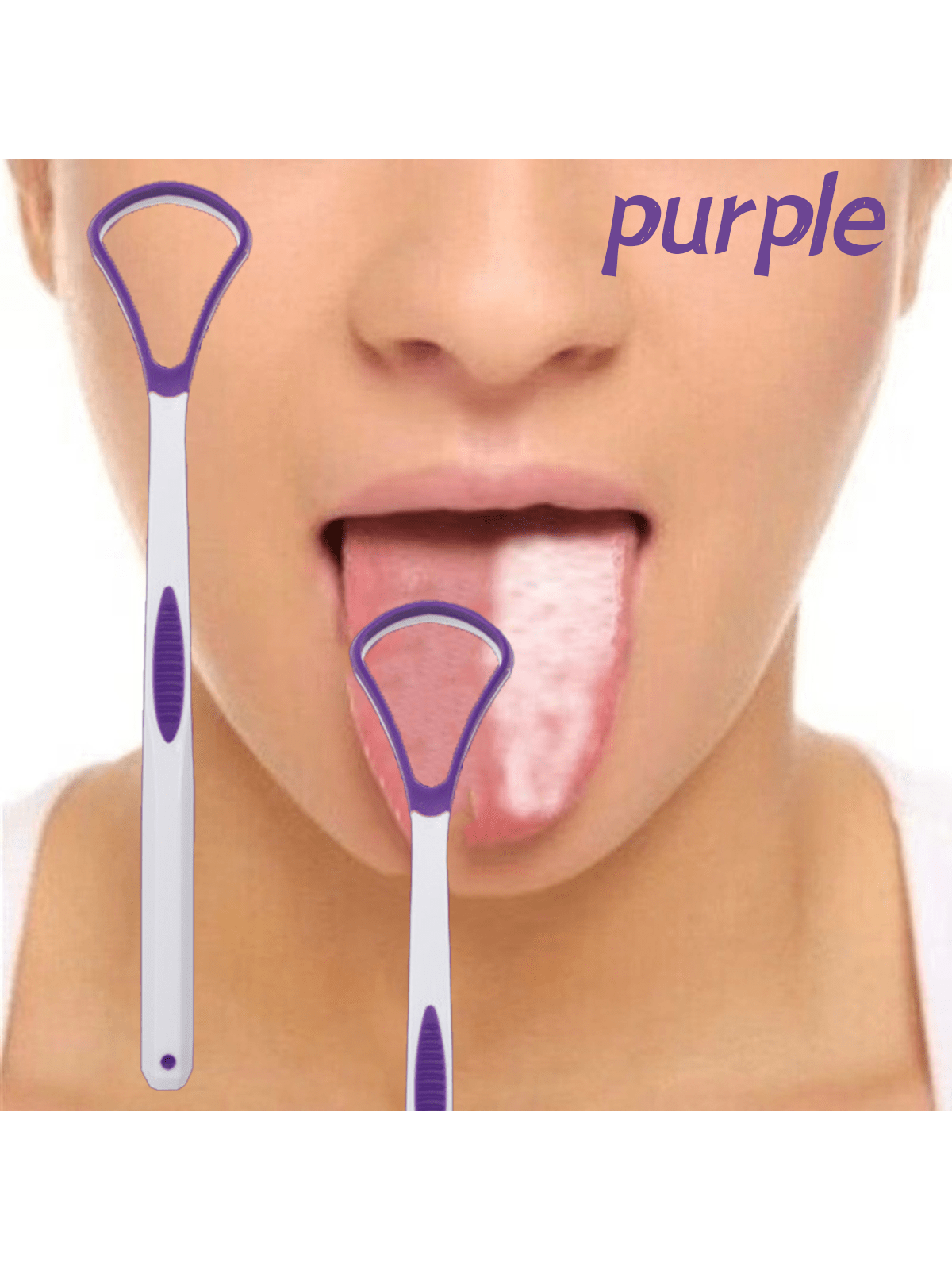 1pc Portable Adult Tongue Scraper, Cleans Tongue Coating, Freshens Breath, Oral Care, Solves Whitish Tongue, Prevents Mouth Turbidity, Cleans Food Residues, Curved Design, Enjoy Fresh Mouth, Suitable For Men And Women, Counter Bad Breath, Travel, Outdoor,