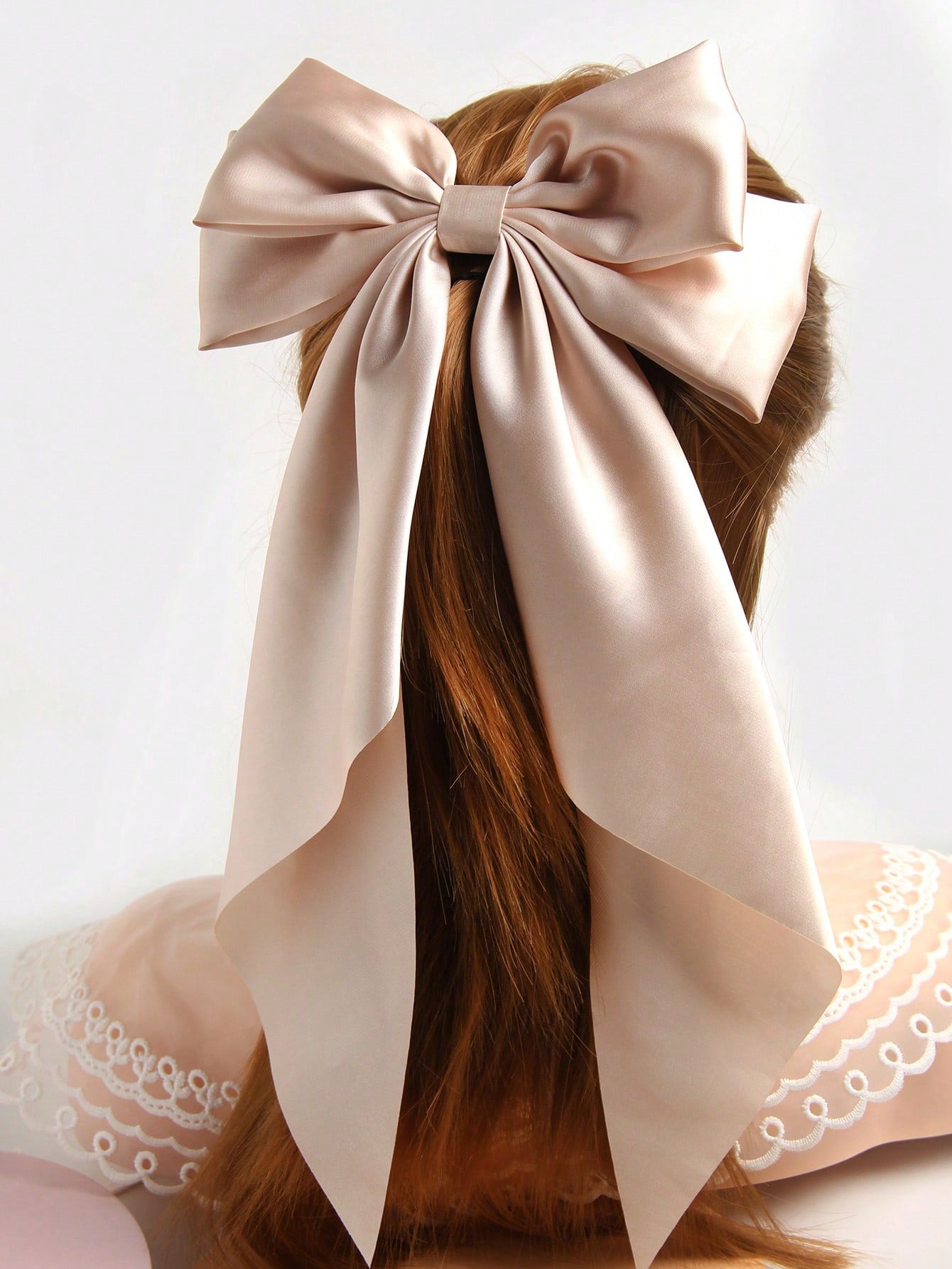 1pc Bowknot Silk Hair Clip Cute