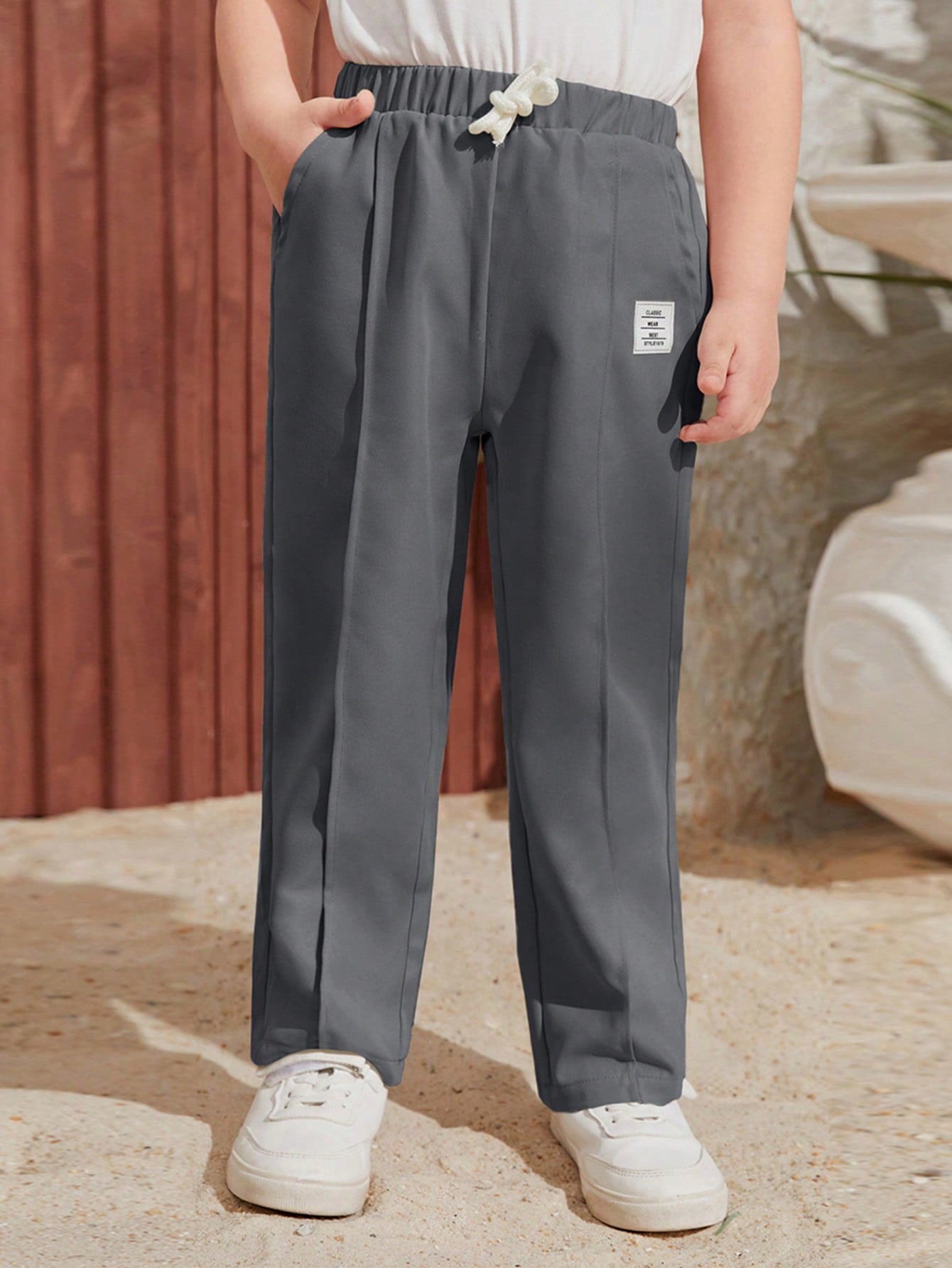 Young Boy Casual Straight-Leg Pants