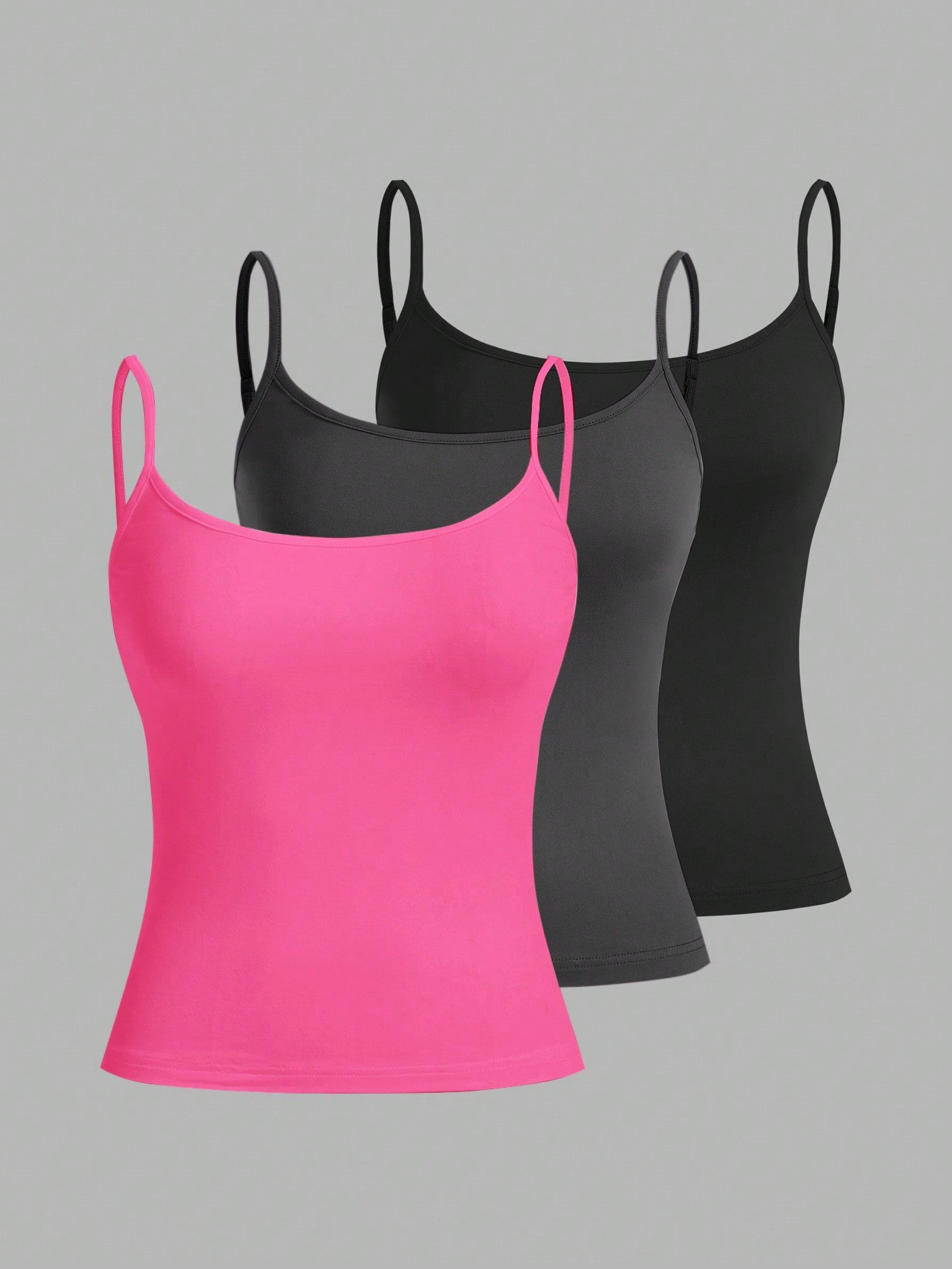 3pcs/Set Casual Slim Fit Tank Tops For Women, Summer