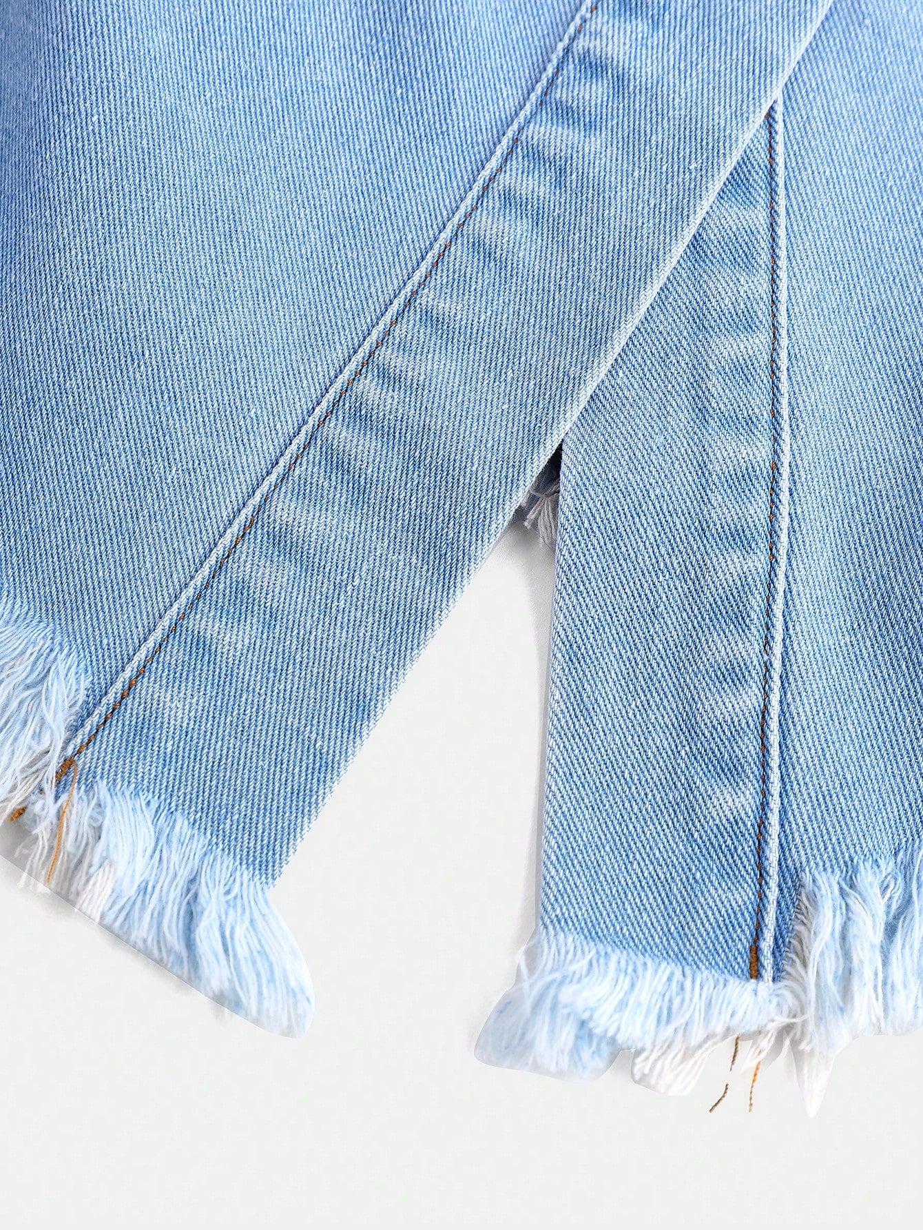 Teen Girls' Y2k Street Style Cool Wash Denim Strapless Top