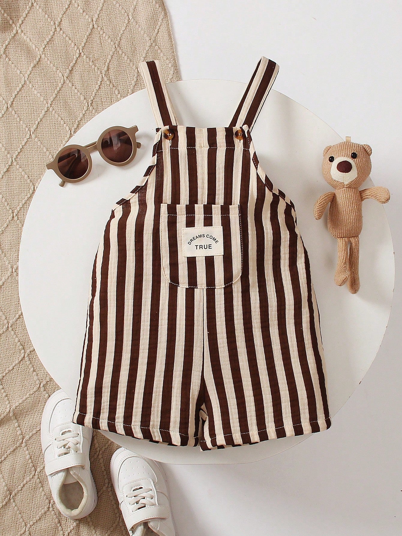 Young Boy Summer Comfortable Korean Style Lightweight Striped One-Piece Romper