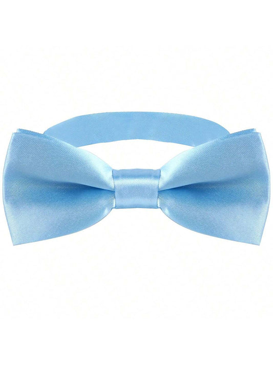 1pc Adjustable Solid Color Pre-Tied Bowtie For Children - Perfect For Formal Occasions, Wedding Parties, Christmas, Halloween, Easter Dress Up