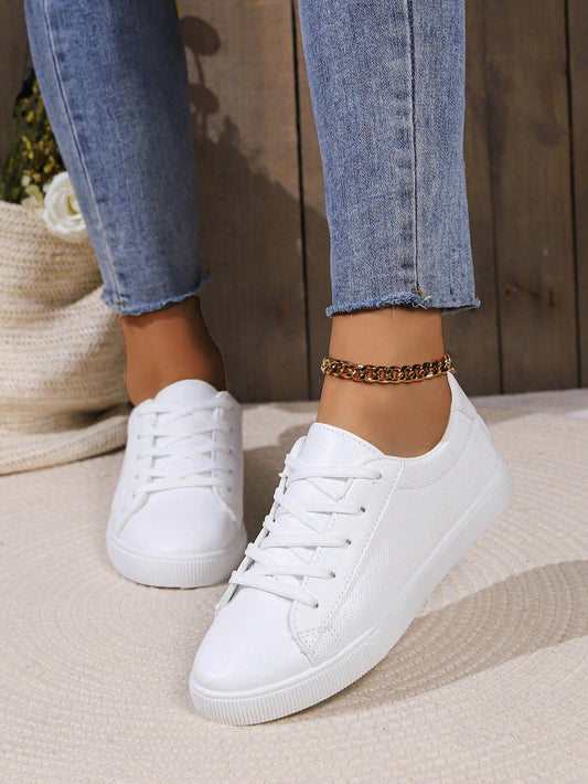 Teenagers' Solid Color Versatile Casual Sports Shoes