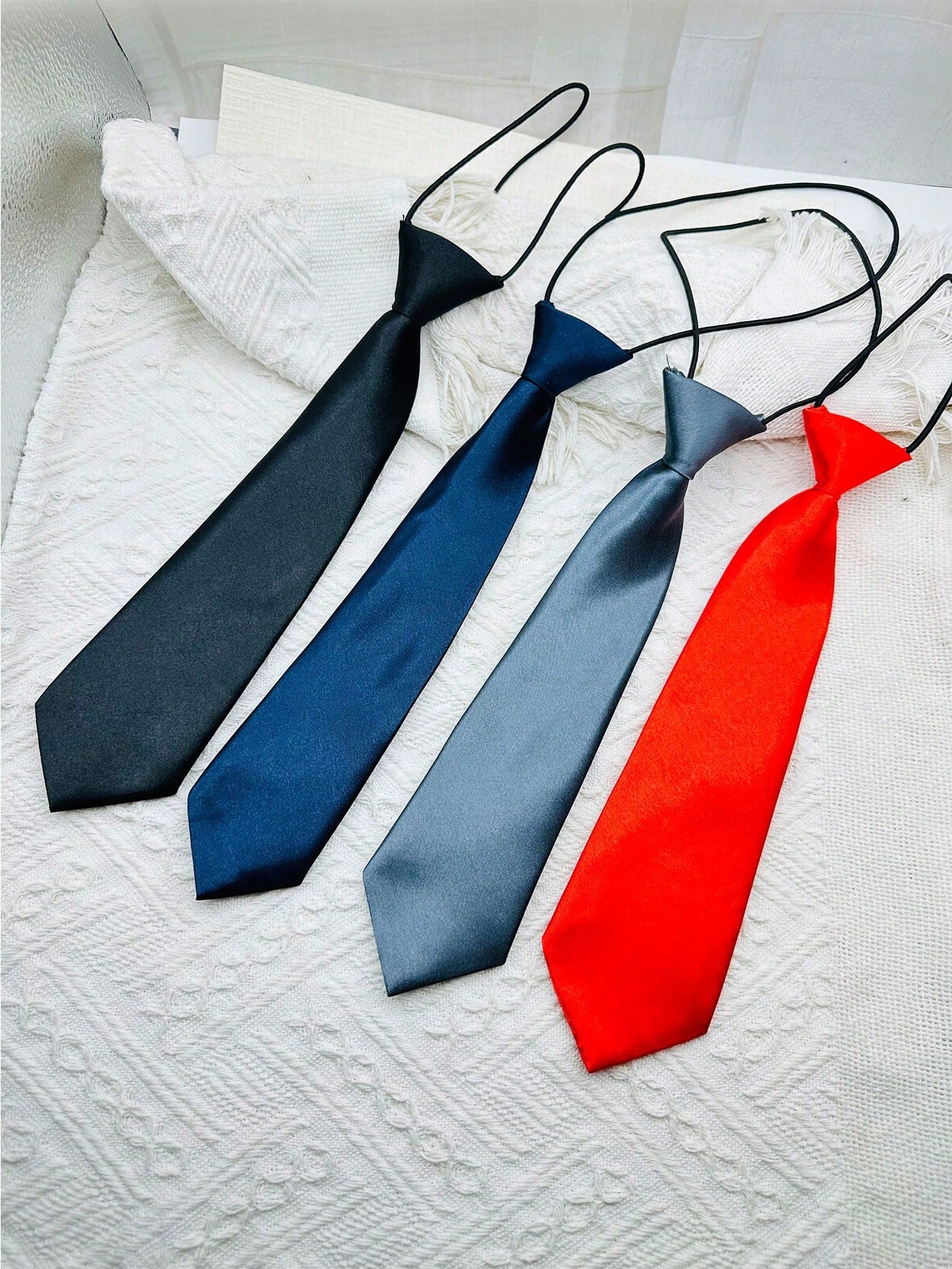 1pc Solid Color Necktie For Children 3-12 Years Old, Boys And Girls, Suitable For Party, Performance, School Uniform And Other Occasions