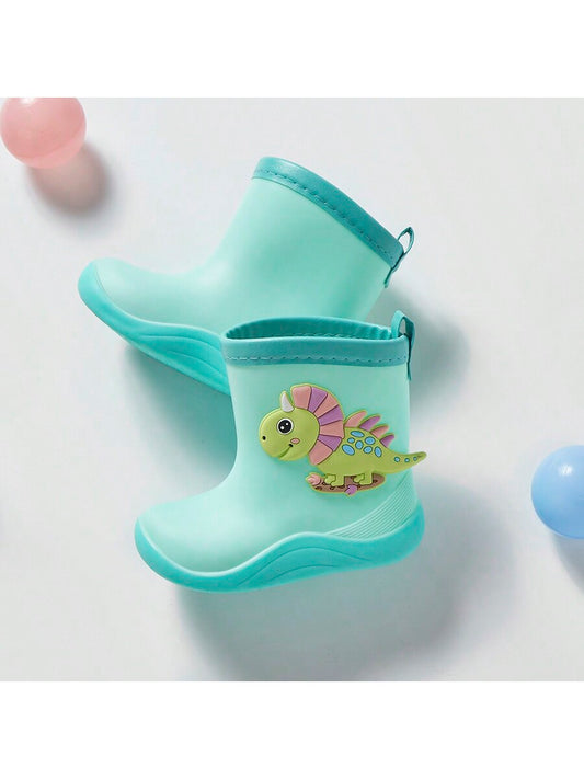 1pair Children's Waterproof Cartoon Designed Cute Rain Boots, Unisex Toddlers