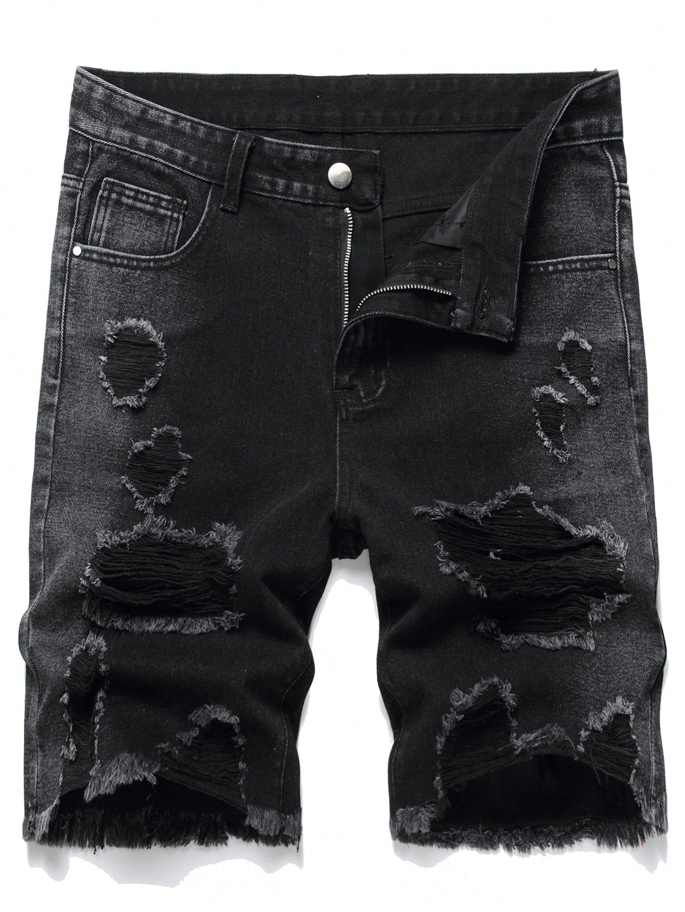 Men's Distressed Denim Shorts