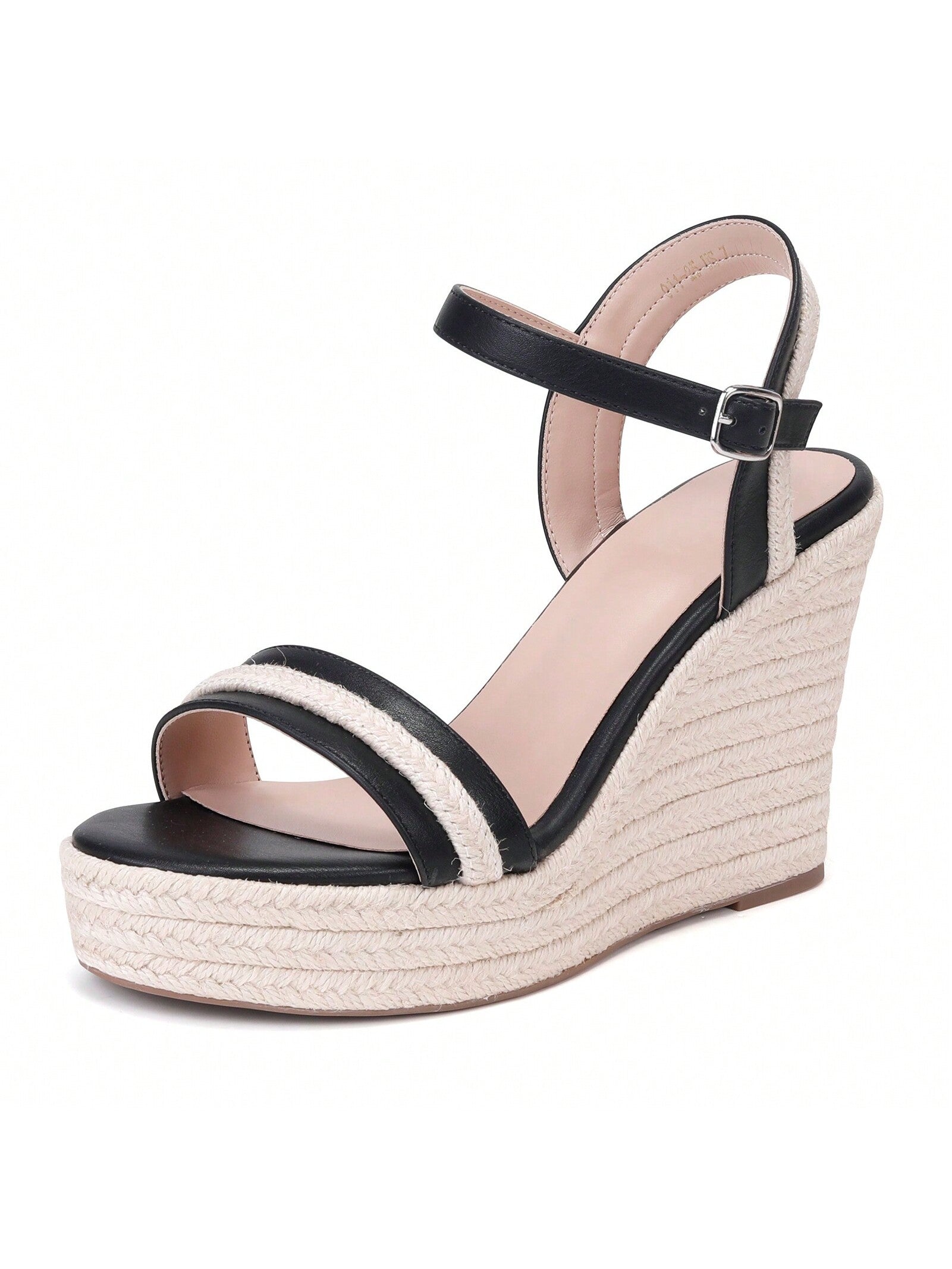 Classic Wedge Heels For Women, Platform Summer Wedge Sandals Ankle Strap Round Open Toe Sandals Comfy Sloping High Heels For Women Casual Beach Summer