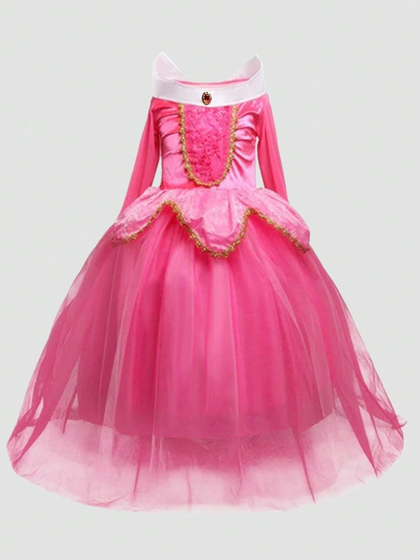 Young Girl Yellow Pleated Detail Princess Formal Dress