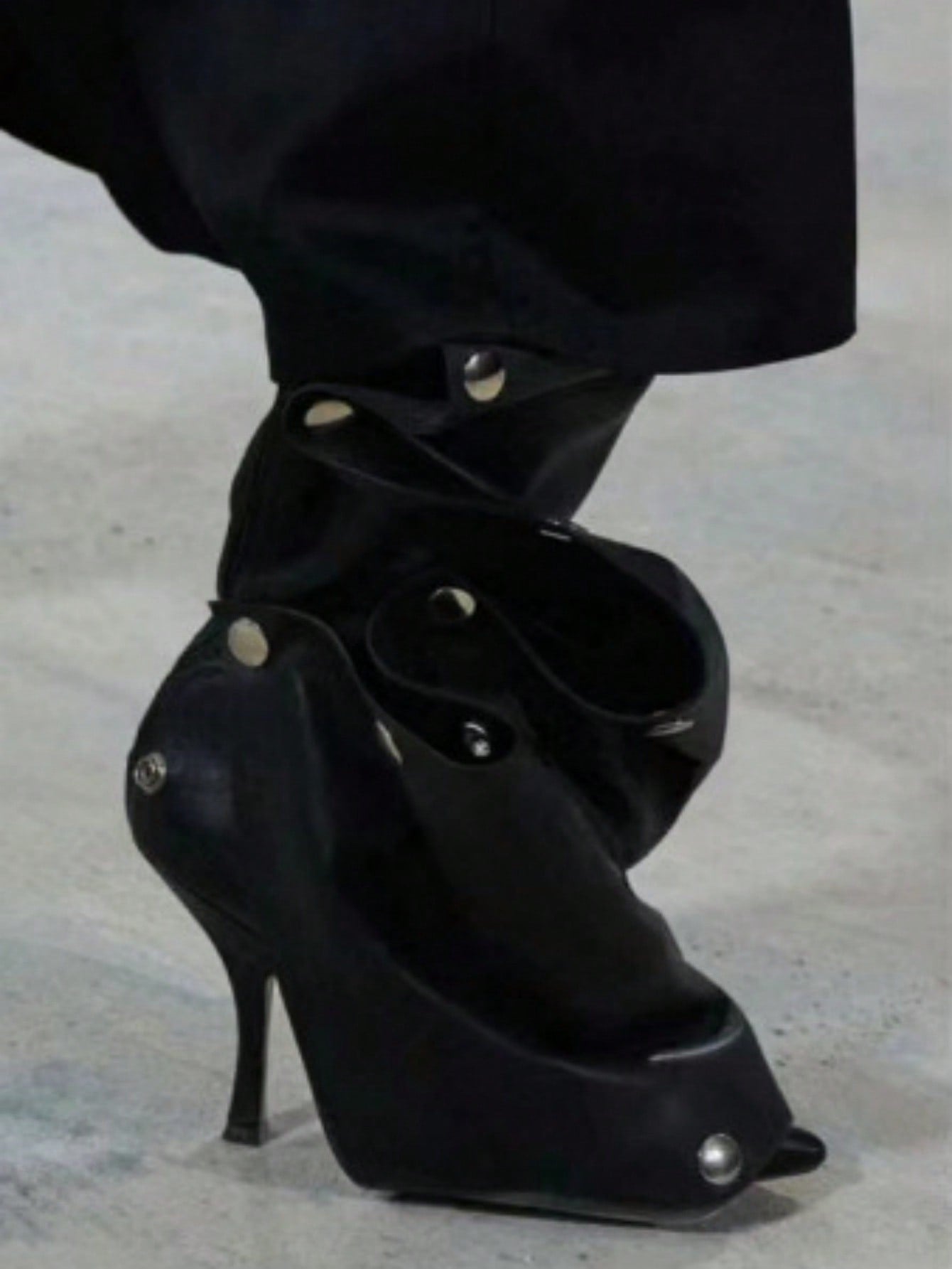 New Pointed Toe High Heeled Metal Stud Spliced Casual Wear Two-Way Wear Over-The-Knee Boots