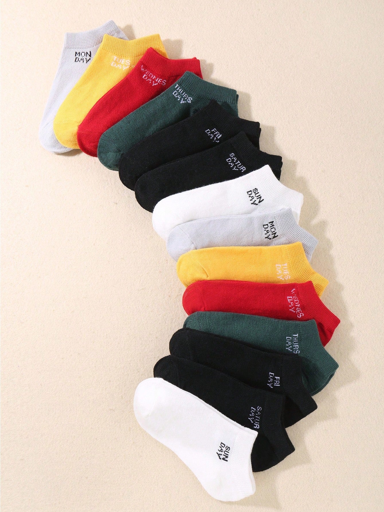 14 Pairs/Pack Random Color Kids' Short Socks For Daily & Casual Wear On Spring/Summer