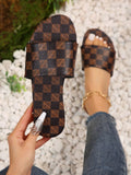 Women's Flat Sandals - Comfortable Slip On Leisure One-Strap Sandals - Vintage Beach Slippers
