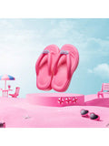 Miniso Barbie Shining Collection Thick Sole Women's Flip-Flops,Women's Slippers To Wear Outside The Home