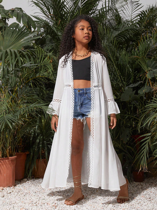 Tween Girl Spring/Summer Casual Long Kimono