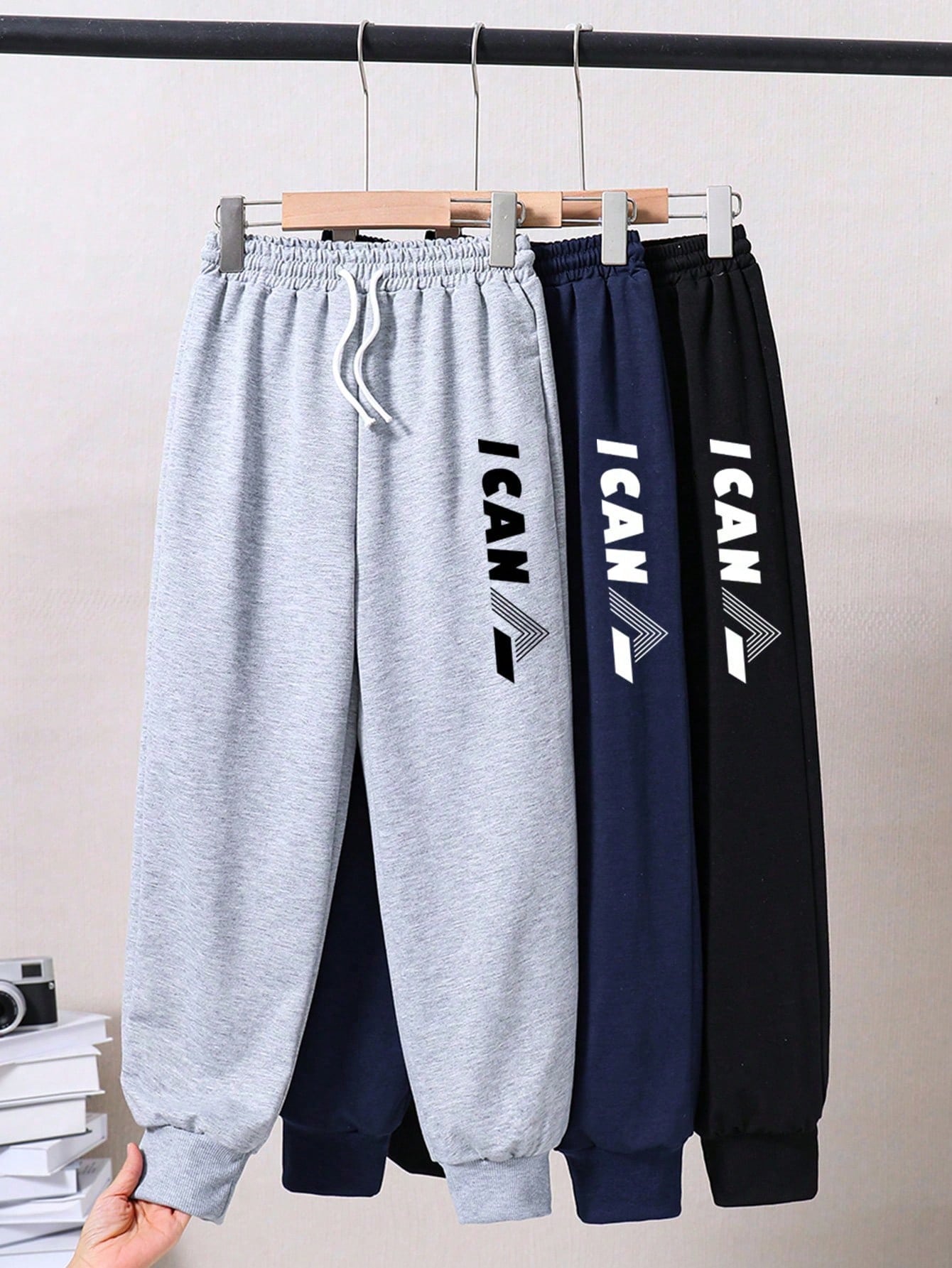 Tween Boy 3pcs Sporty Jogger Pants With Letter Print