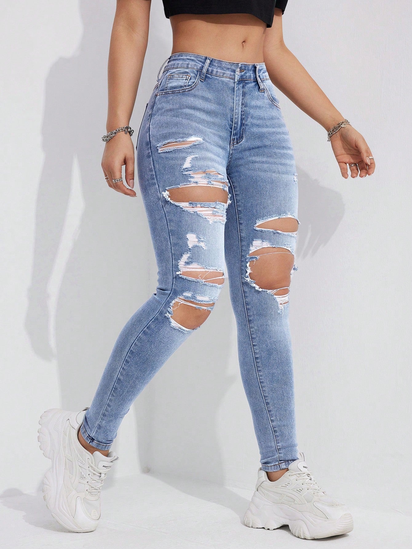 Women's Skinny Ripped Jeans