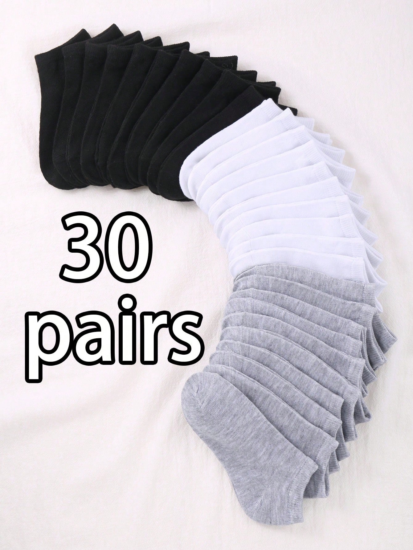 15 Pairs Unisex Thin Breathable Comfy Deodorant Sweat-Absorbing Low Cut Ankle Socks, Casual Plain Color Socks, Children's Socks & Hosiery For Summer Spring, Summer, Autumn And Winter Socks