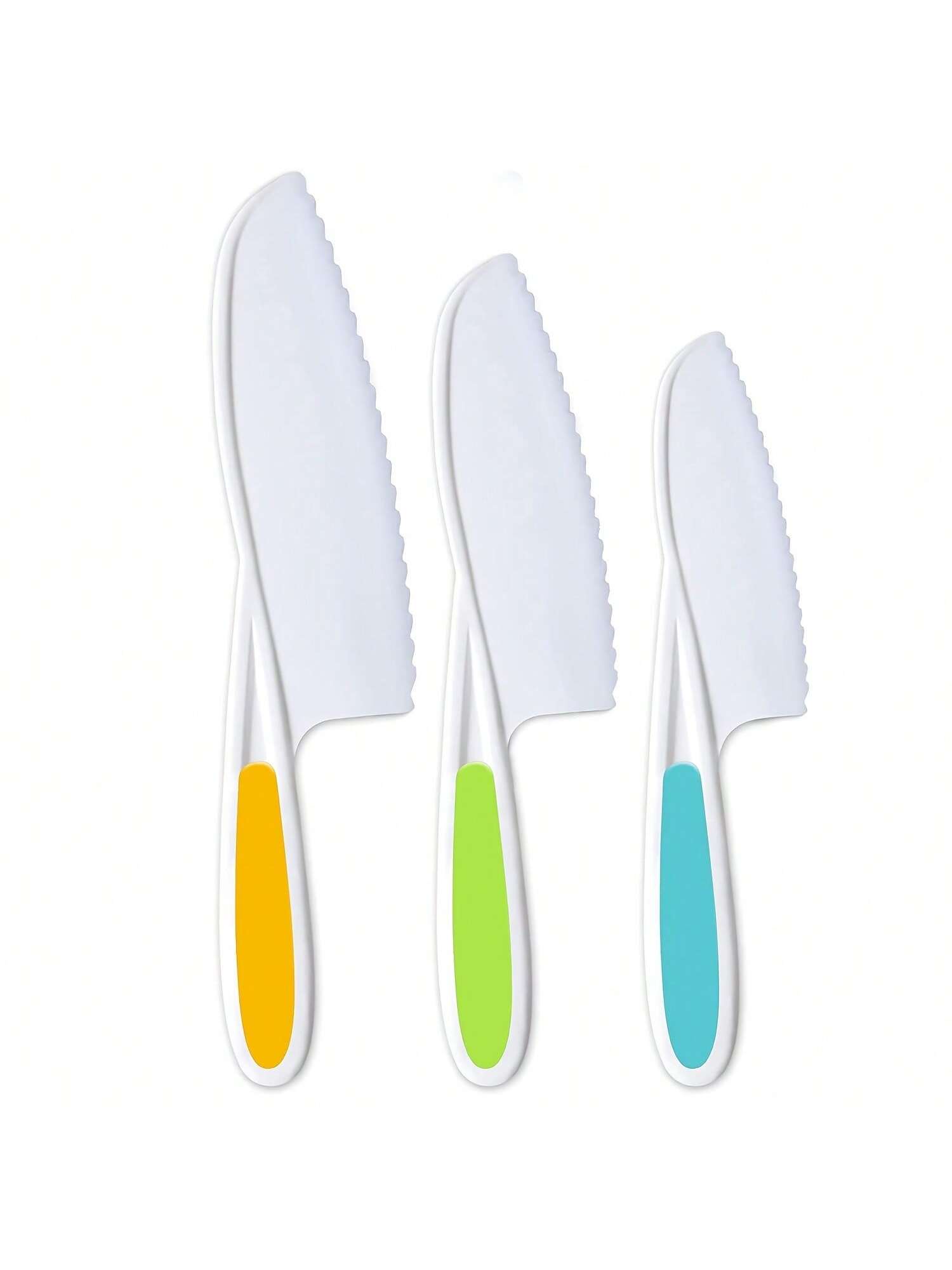 A Children's Cooking And Cutting Cake, Fruit And Vegetable Knife Set, 3-Piece Set, A Family Toy To Cultivate Children's Hands-On Ability