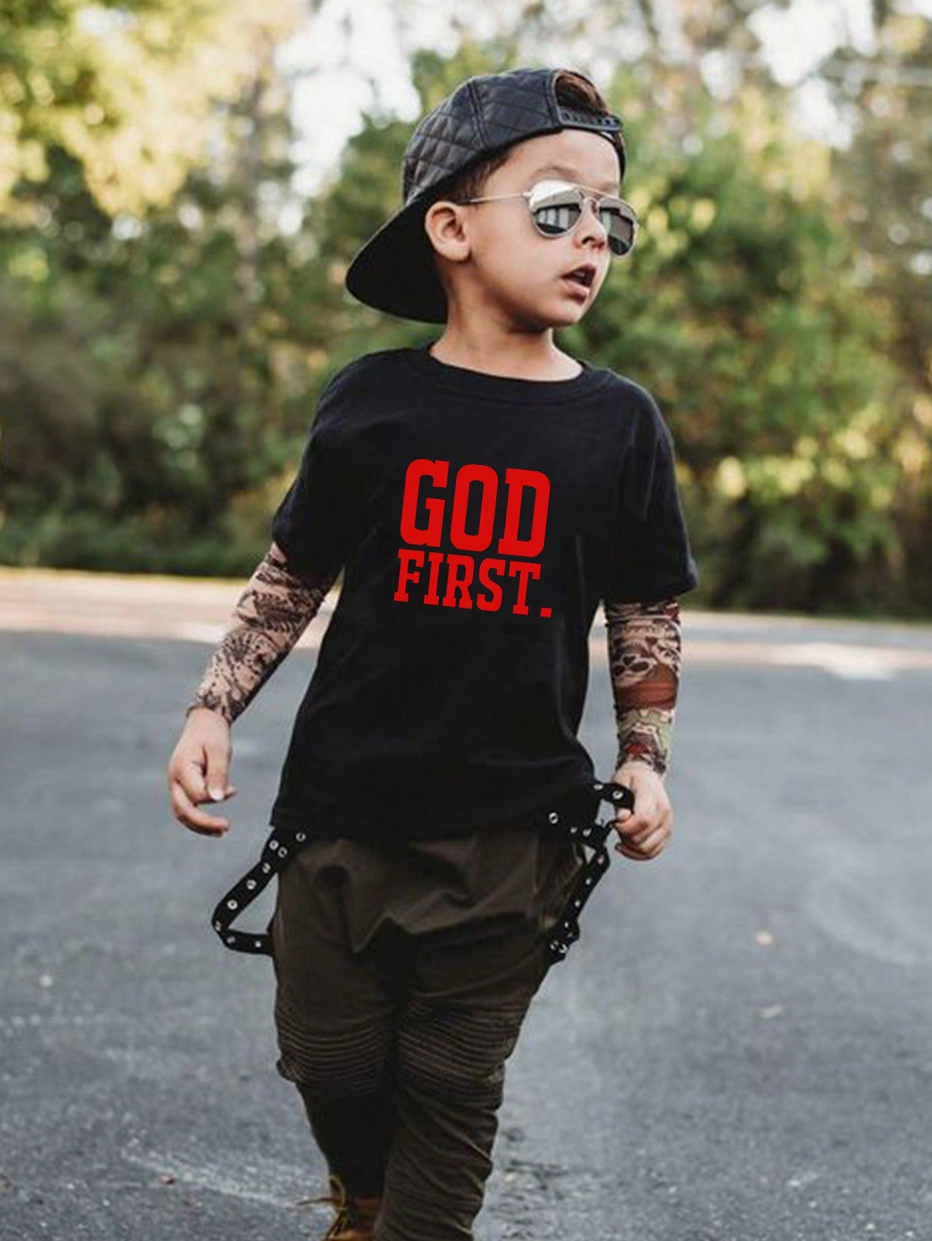 Tween Boy Casual Letter Print Short Sleeve Pullover T-Shirt With Round Neck For Summer