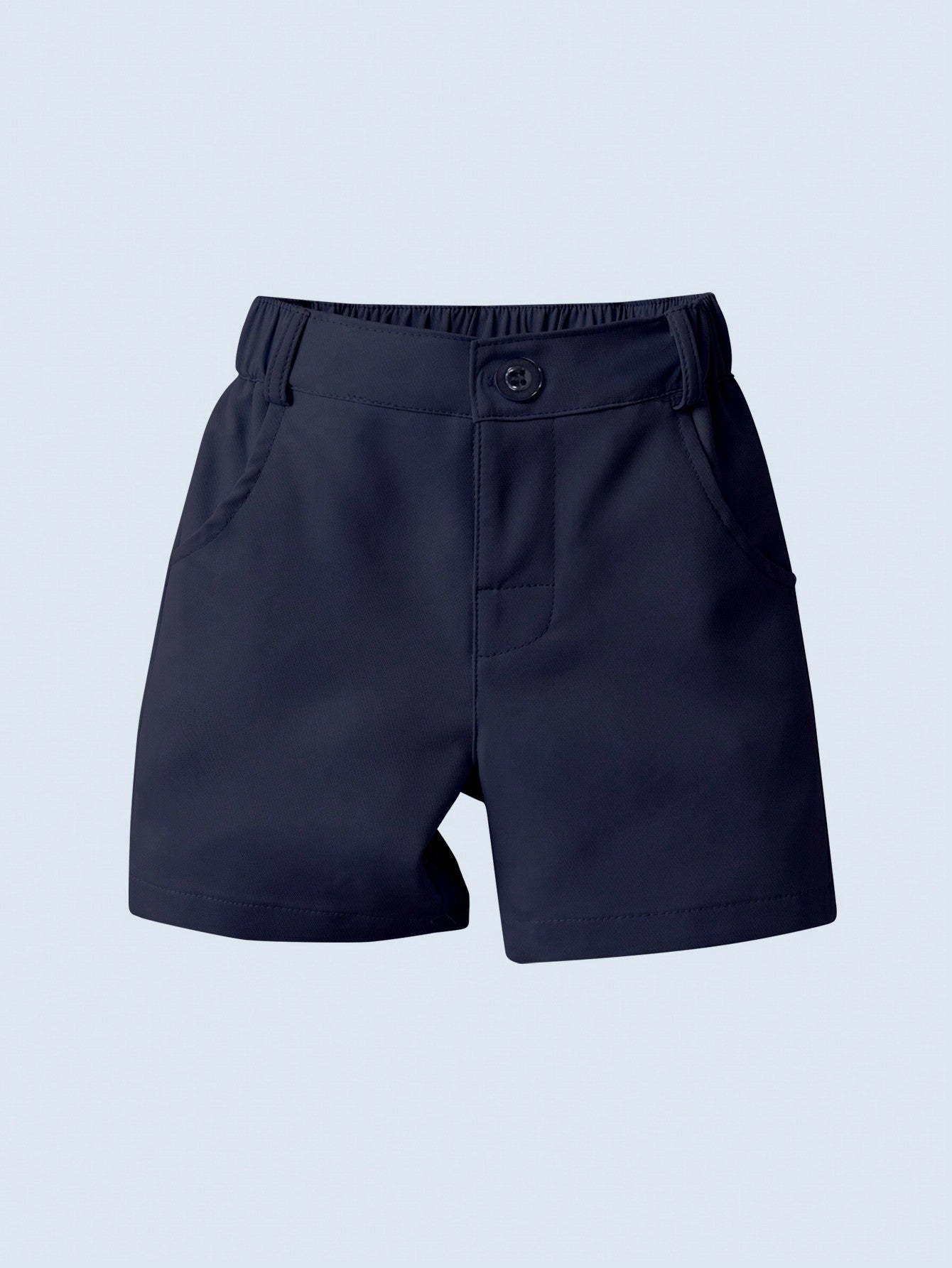 Young Boy Solid Color Simple Casual Shorts, Suitable For Daily Outings, Holidays, Travel, School, Summer